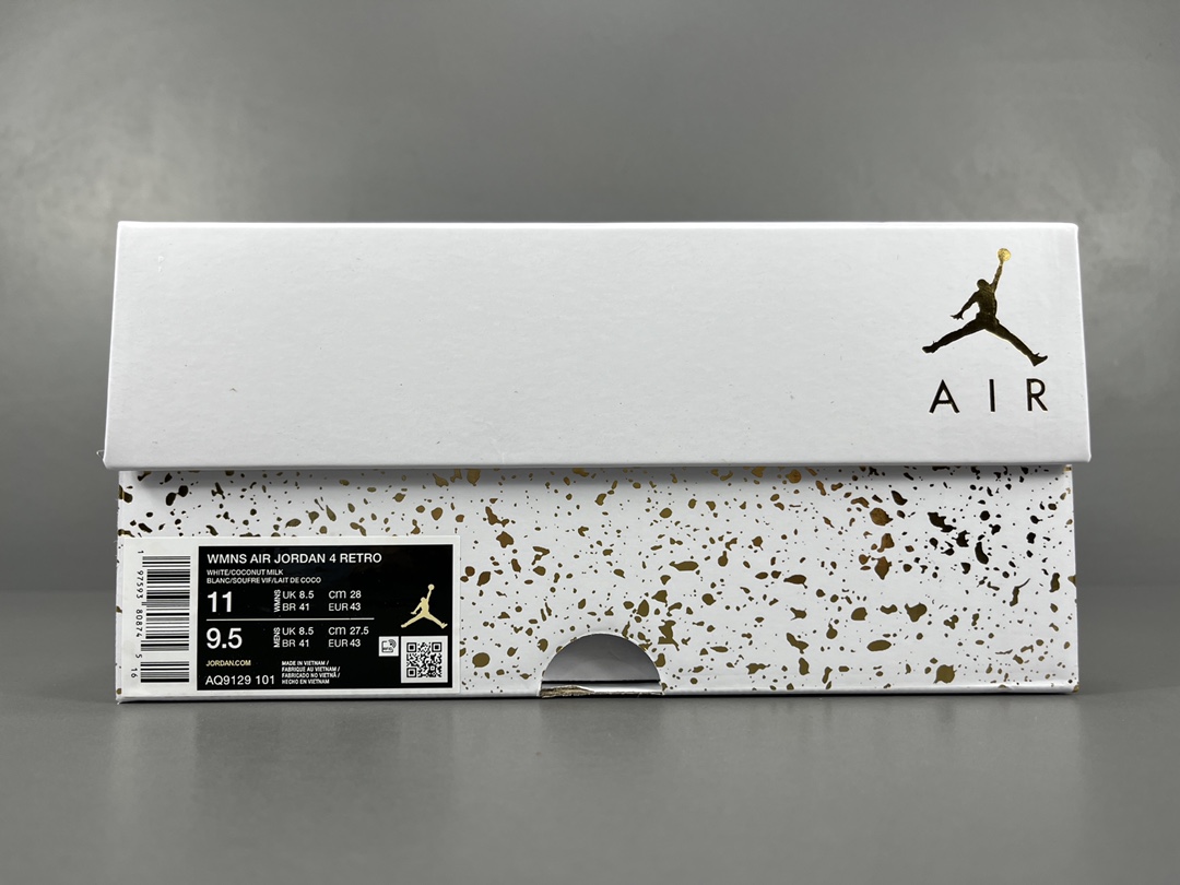 OG纯原出品-JordanAirJordan4VividSulfurAJ4黑白黄AQ9129-101AJ