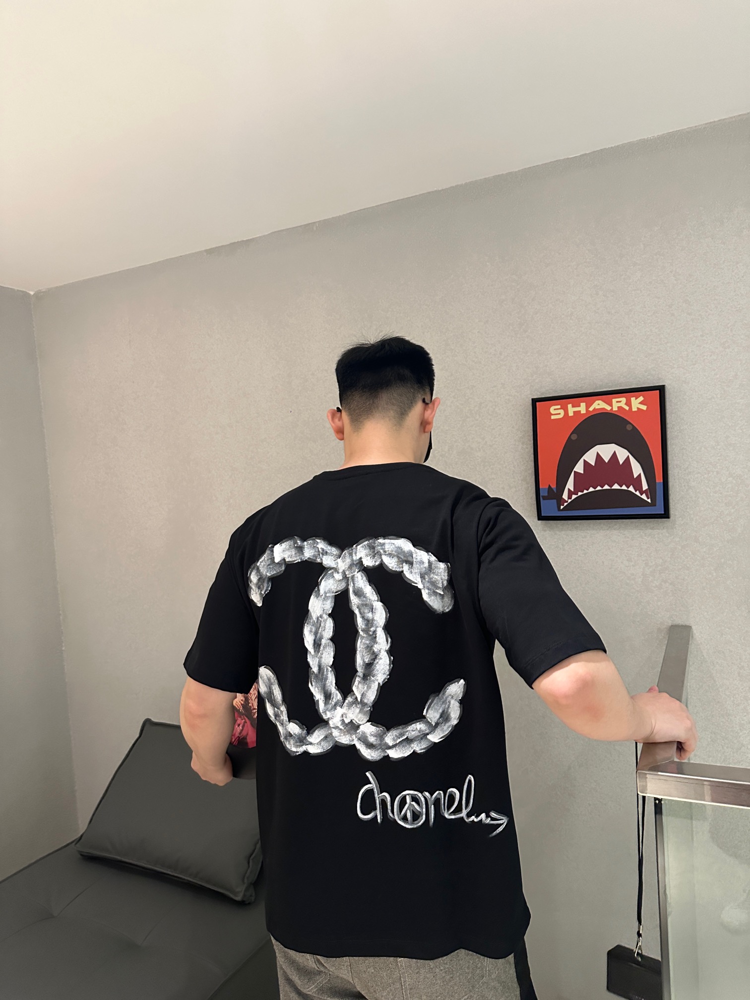 Chanel Ropa Camiseta Graffiti Manga corta