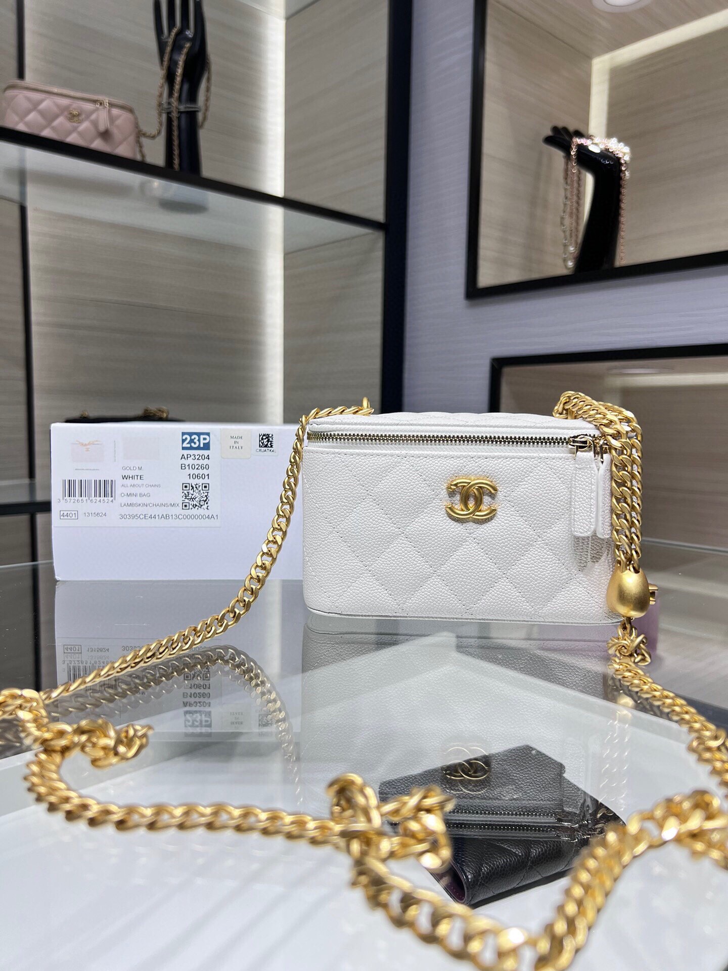 Llegada Ohanel 23P nuevo modelo de bolso caja, el más bonito cierre de corazón ajustable, cadena ajustable, piel de cav…