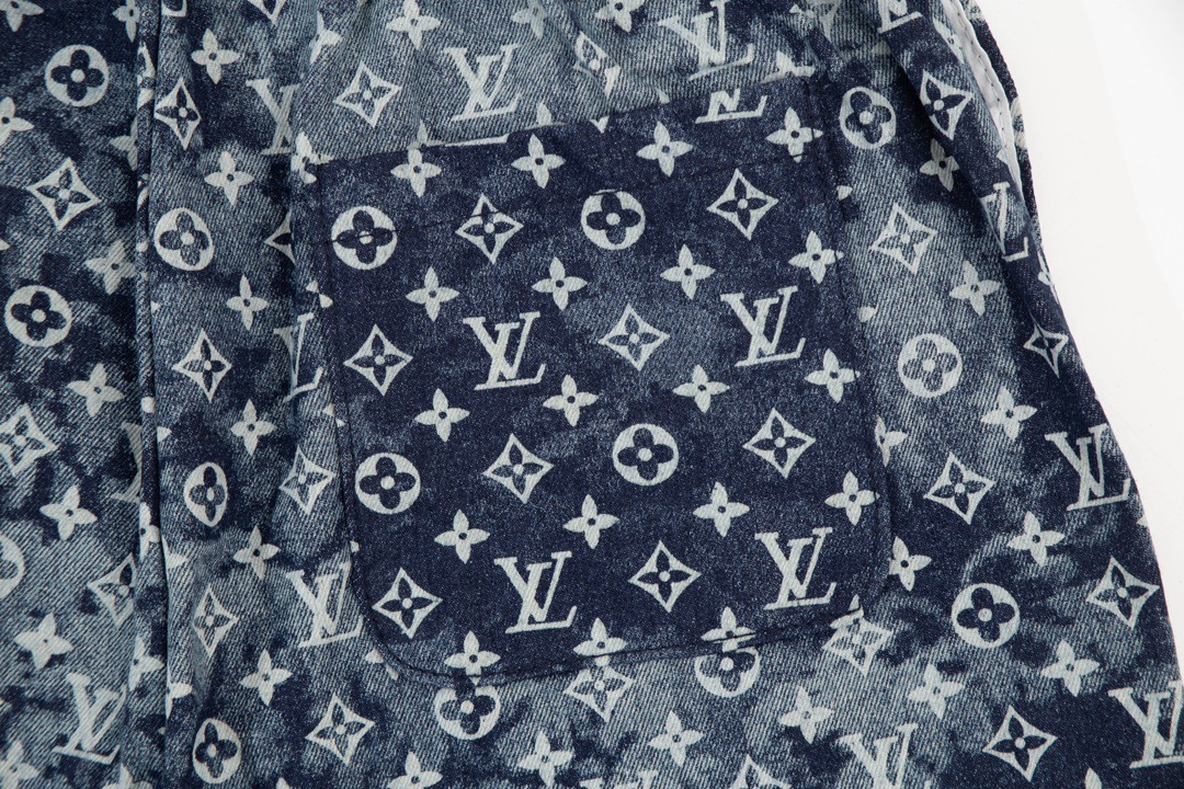 路易威登/Louis Vuitton 夏季 老花满印水洗牛仔休闲短裤