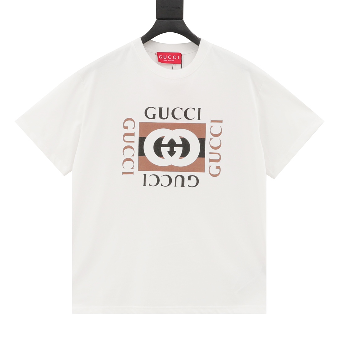 Gucci Odzież T-Shirt Drukowanie Bawełna Długi rękaw