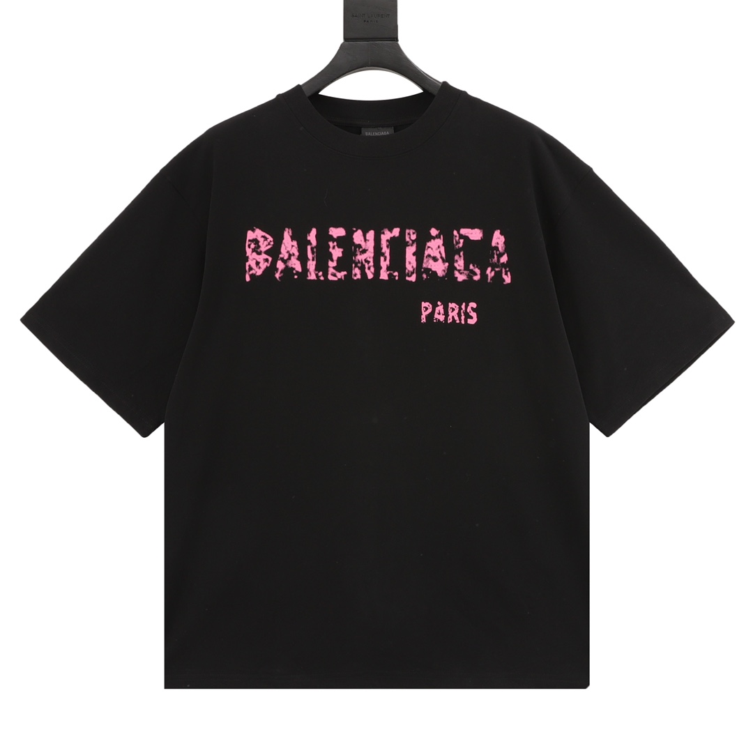 FALSO CARATE MEJOR EN LÍNEA
 Balenciaga Ropa Camiseta Impresión Algodón de doble hilo Manga corta