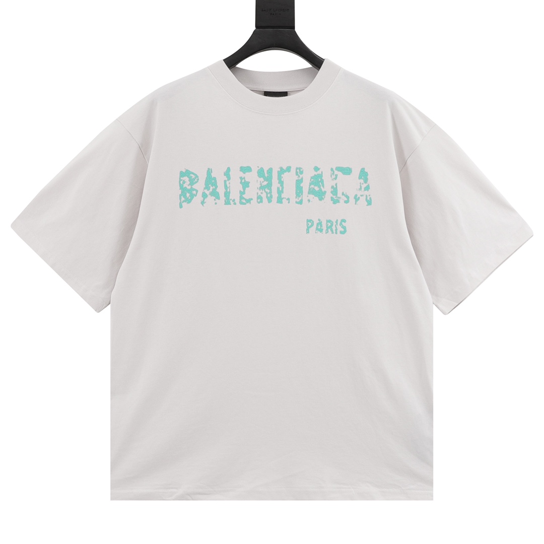 Balenciaga Ropa Camiseta Impresión Algodón de doble hilo Manga corta