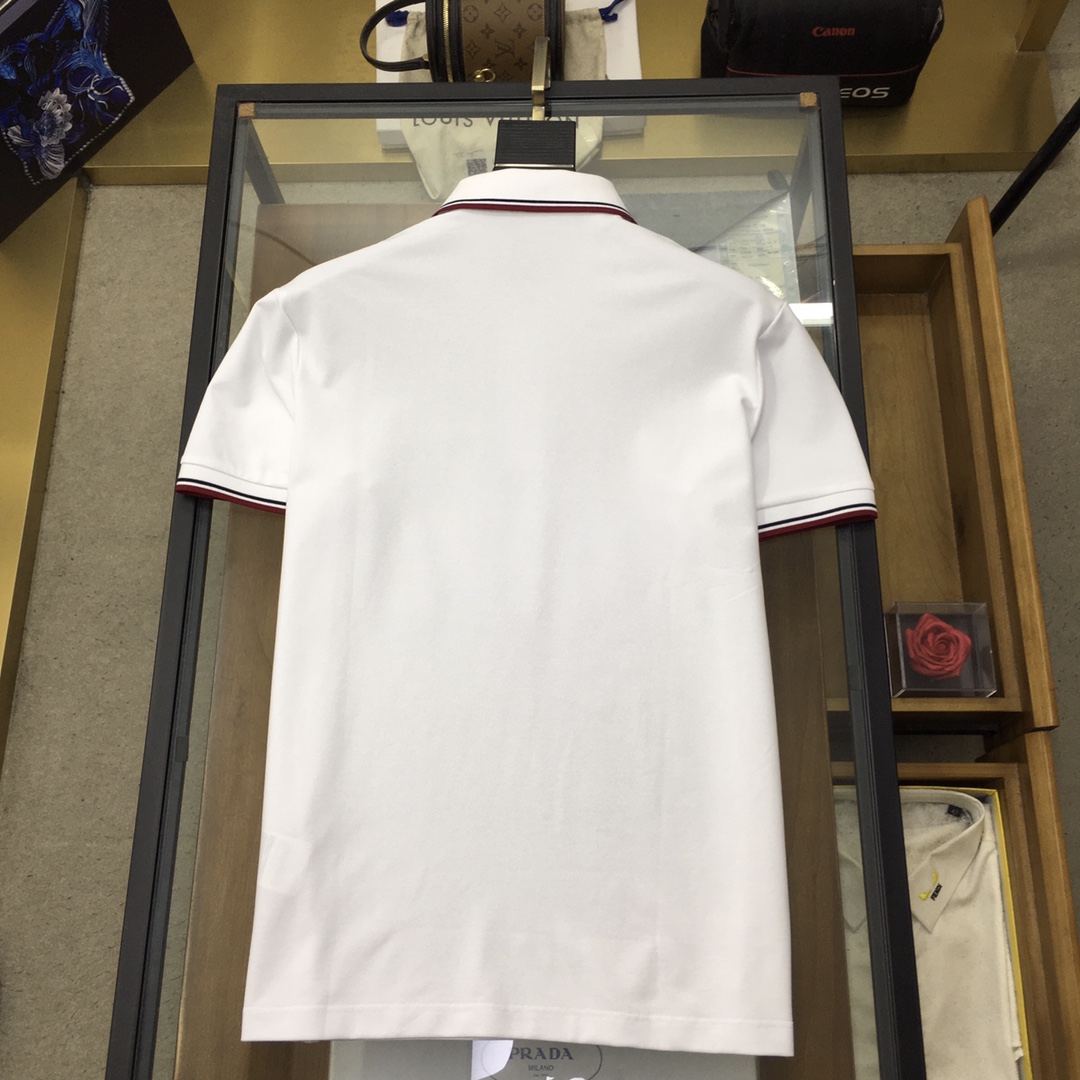 专柜新品Prad...S-2xl2024春夏新品时尚POLO/翻领短袖高级定制百搭款式任何人都可以轻松驾