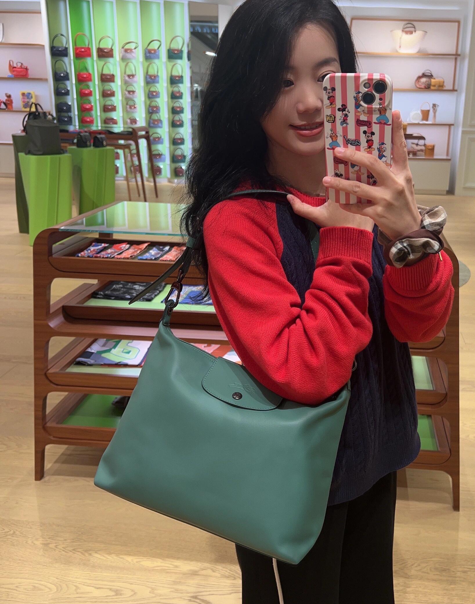 Longchamp I fell in love with the green hobo at first sight!