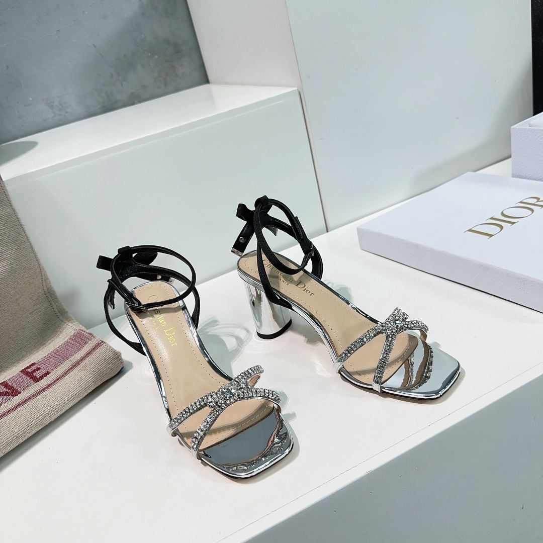 Dior Schuhe Pumps Mit Hohem Absatz Sandalen Echtleder Lackleder Schaffell Frühling/Sommer Kollektion