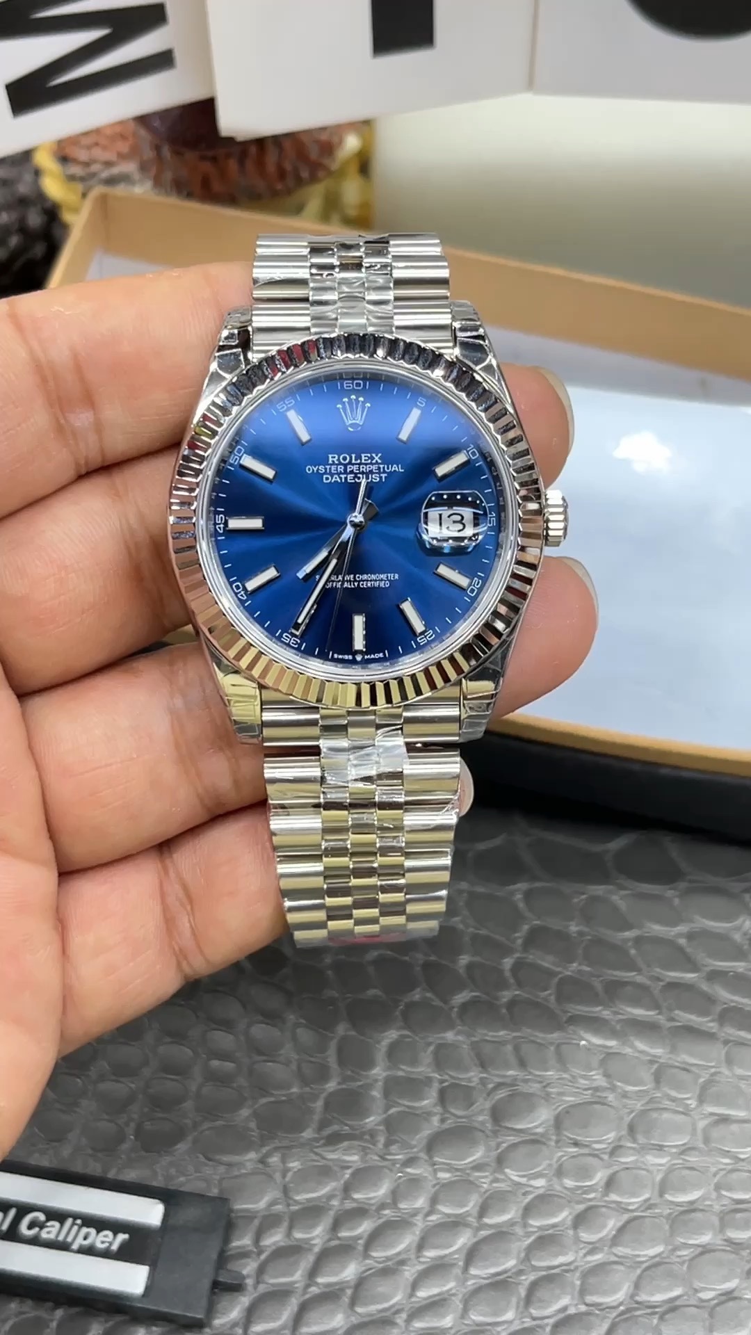 Rolex Datejust Reloj Azul Automatic Mechanical Movement