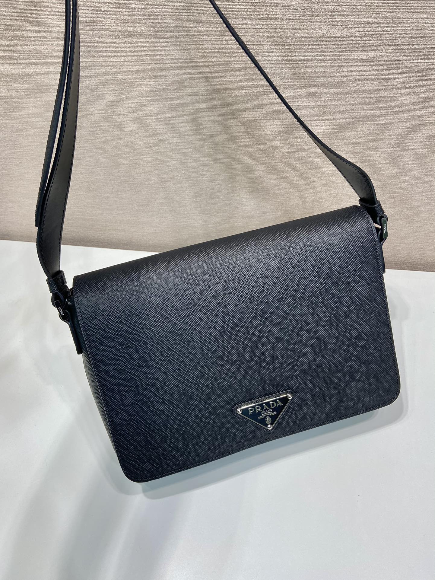 Prada Saffiano Leather Messenger Bag - Magnetic Buckle & Adjustable Strap 4 i1715484161 8188 2