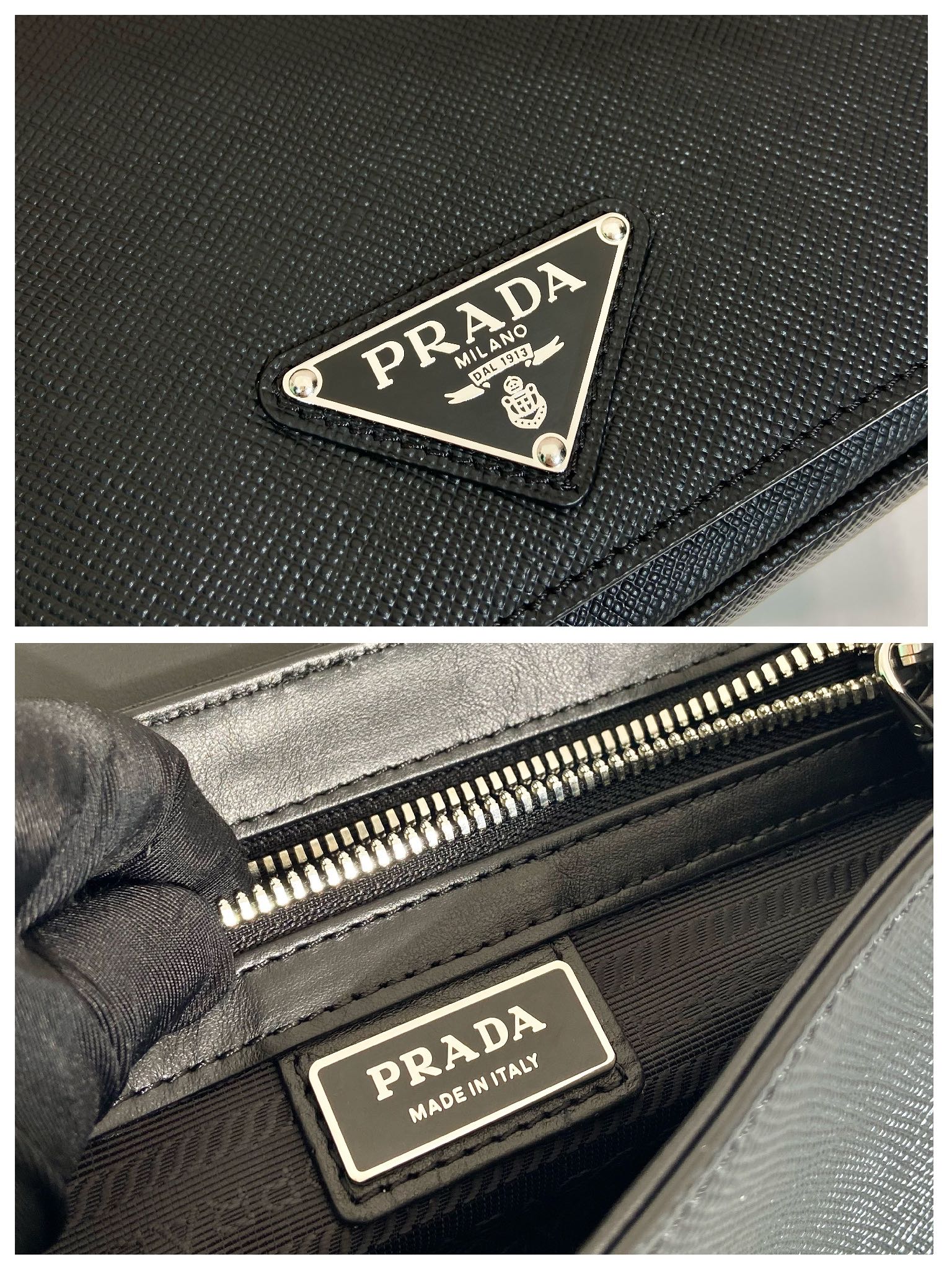 Prada Saffiano Leather Messenger Bag - Magnetic Buckle & Adjustable Strap 10 i1715484167 9089 0