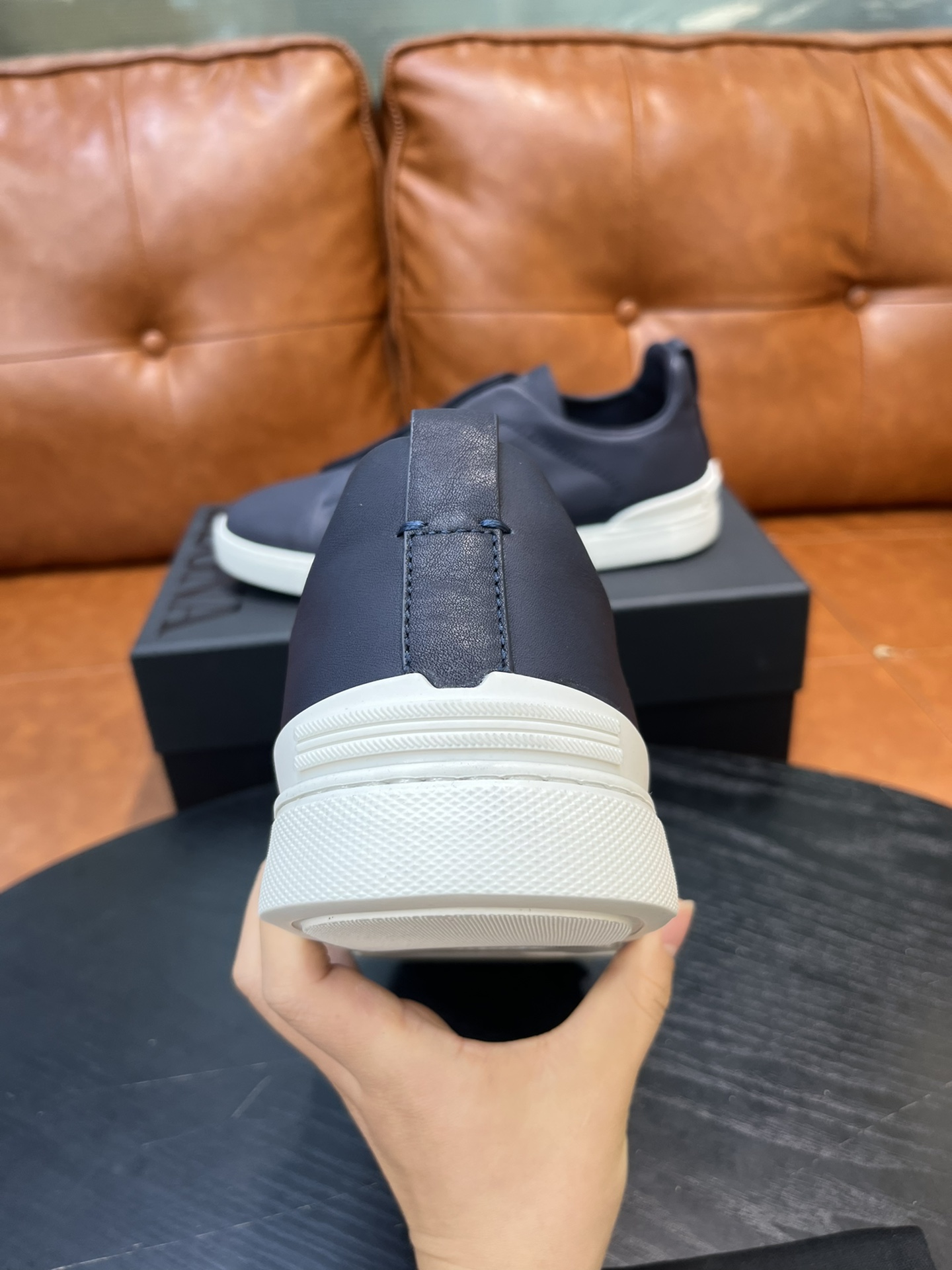 Ermenegildo Zegna Triple Stitch Leather Sneakers - Slip-On Style & Comfort 6 i1715496247 2979 5