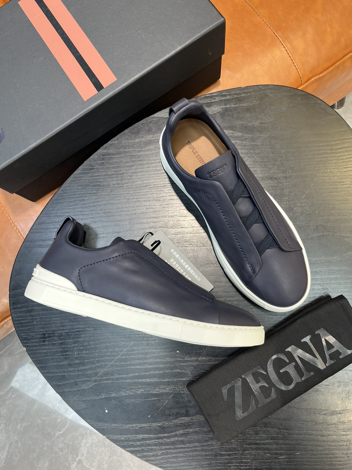 Ermenegildo Zegna Triple Stitch Leather Sneakers - Slip-On Style & Comfort 8 i1715496247 4913 7