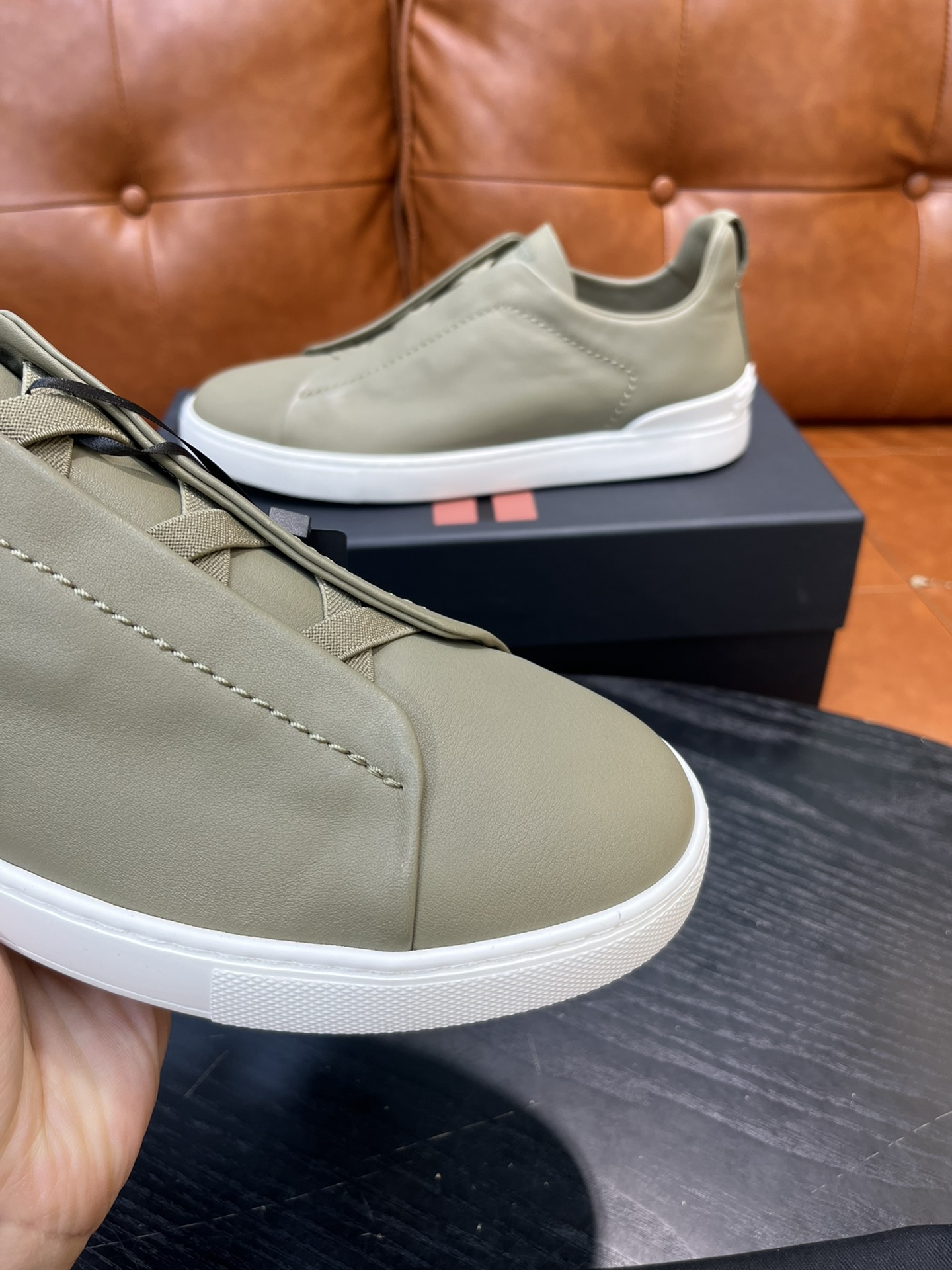 Ermenegildo Zegna Triple Stitch Leather Sneakers - Light Weight & Comfortable 5 i1715496268 1381 3
