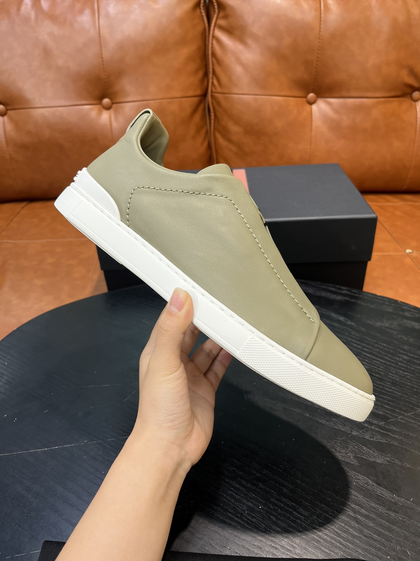 Ermenegildo Zegna Triple Stitch Leather Sneakers - Light Weight & Comfortable 2 i1715496268 2553 0