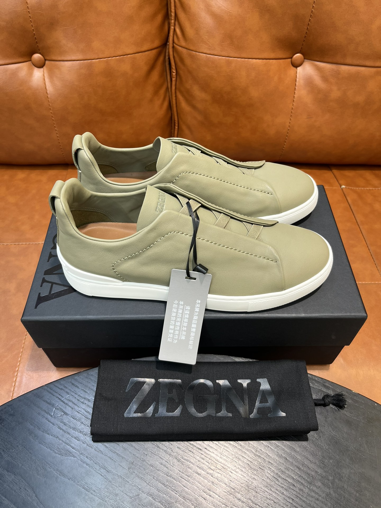Ermenegildo Zegna Triple Stitch Leather Sneakers - Light Weight & Comfortable 10 i1715496268 3884 8
