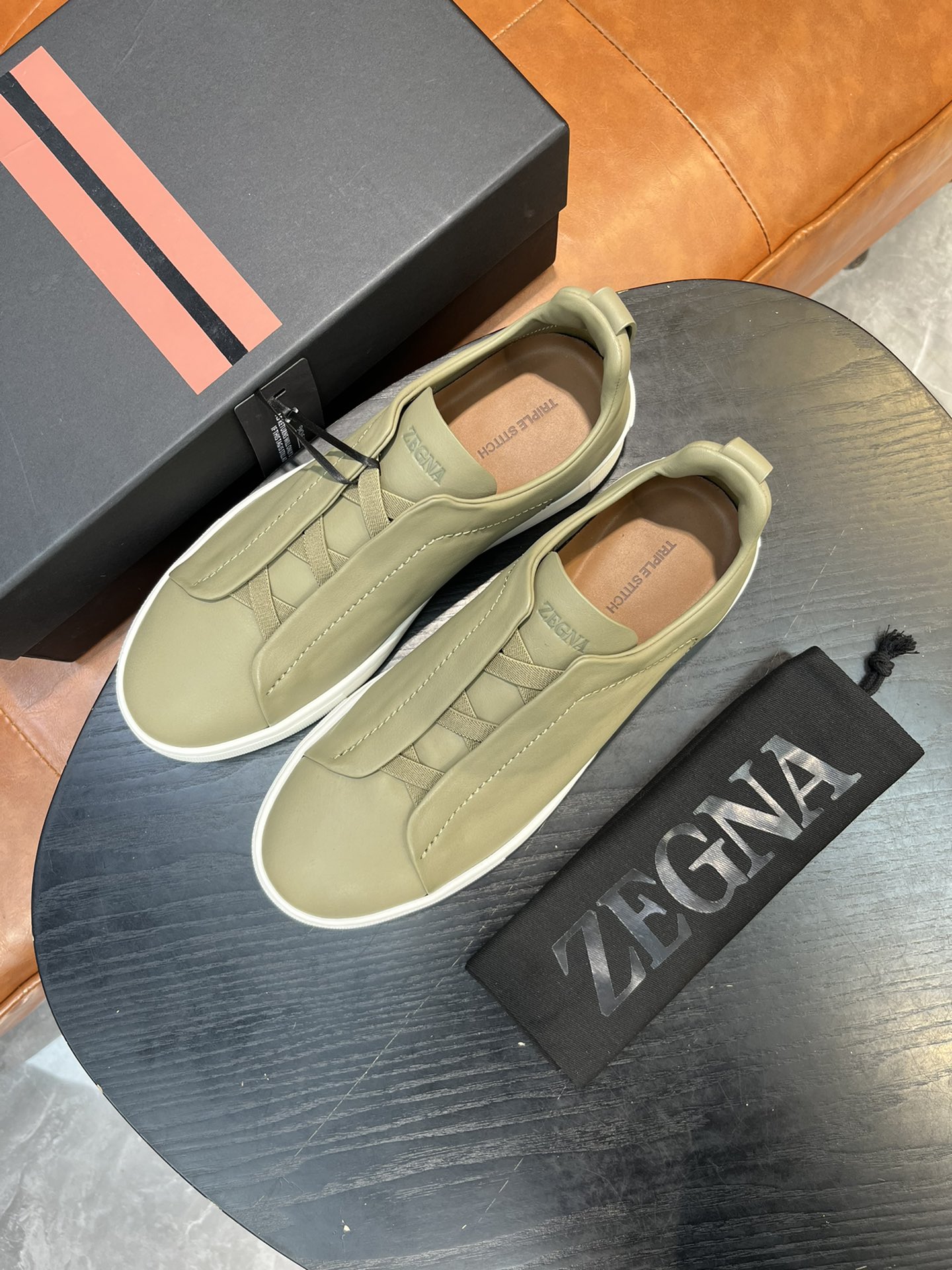 Ermenegildo Zegna Triple Stitch Leather Sneakers - Light Weight & Comfortable 3 i1715496268 4940 1