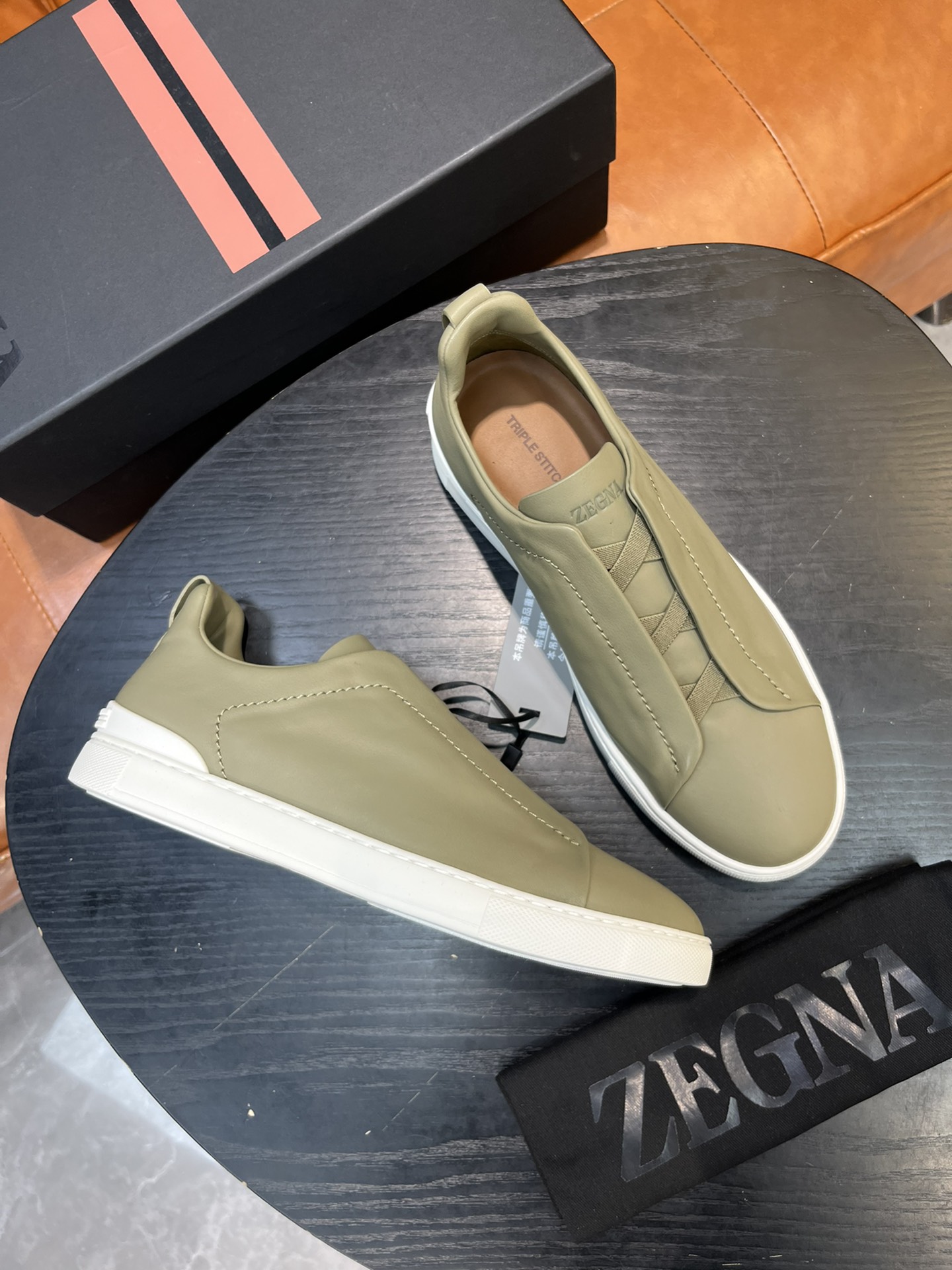 Ermenegildo Zegna Triple Stitch Leather Sneakers - Light Weight & Comfortable 9 i1715496268 8823 7