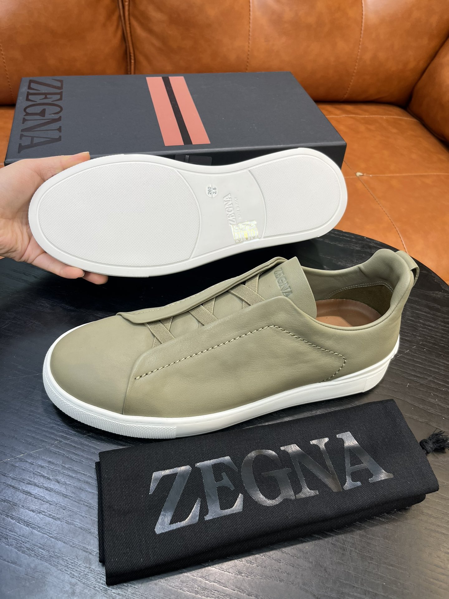 Ermenegildo Zegna Triple Stitch Leather Sneakers - Light Weight & Comfortable 4 i1715496268 9707 2