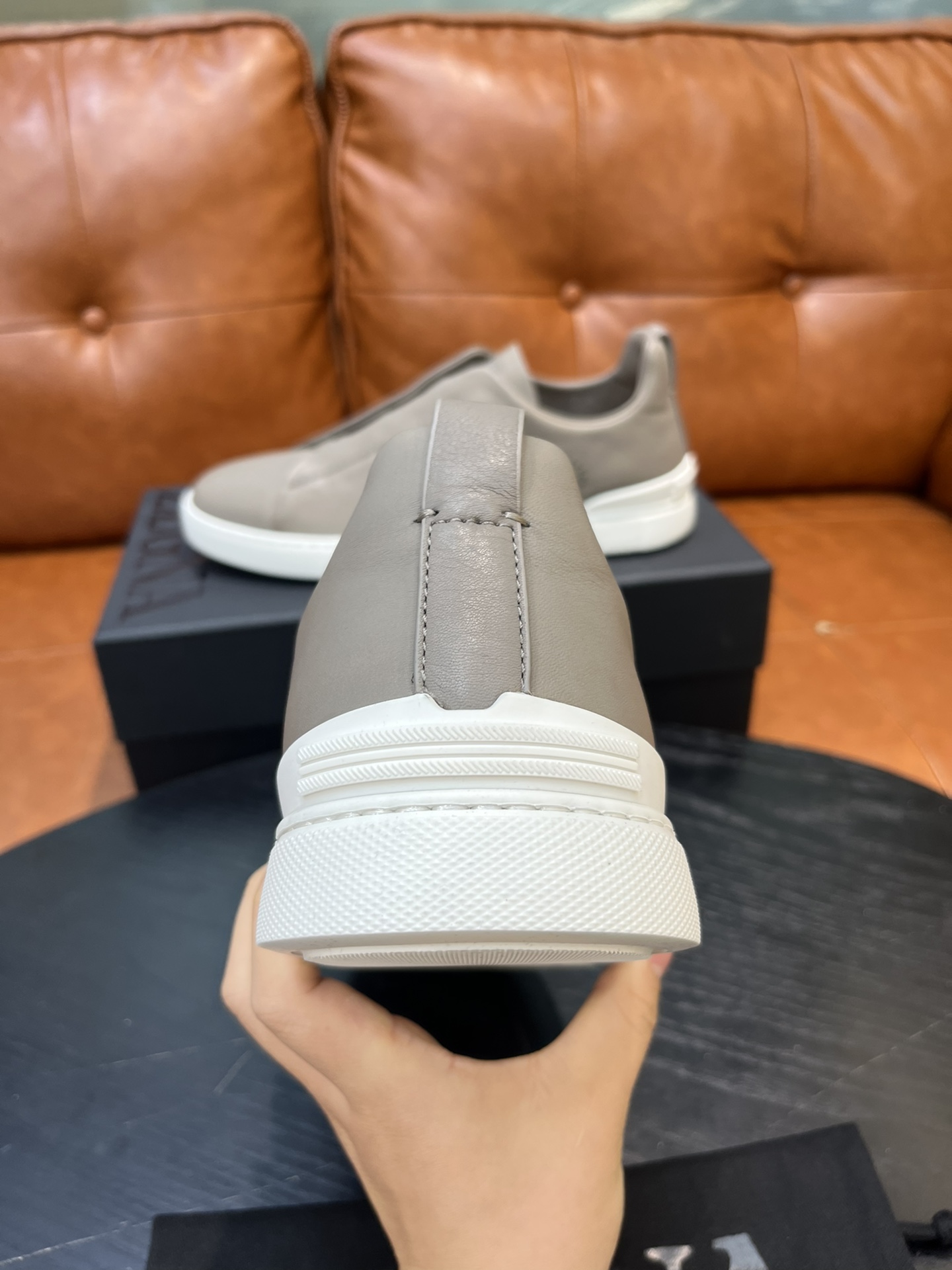 Ermenegildo Zegna Triple Stitch Leather Sneakers - Slip-On Style & Lightweight 7 i1715496277 1986 5