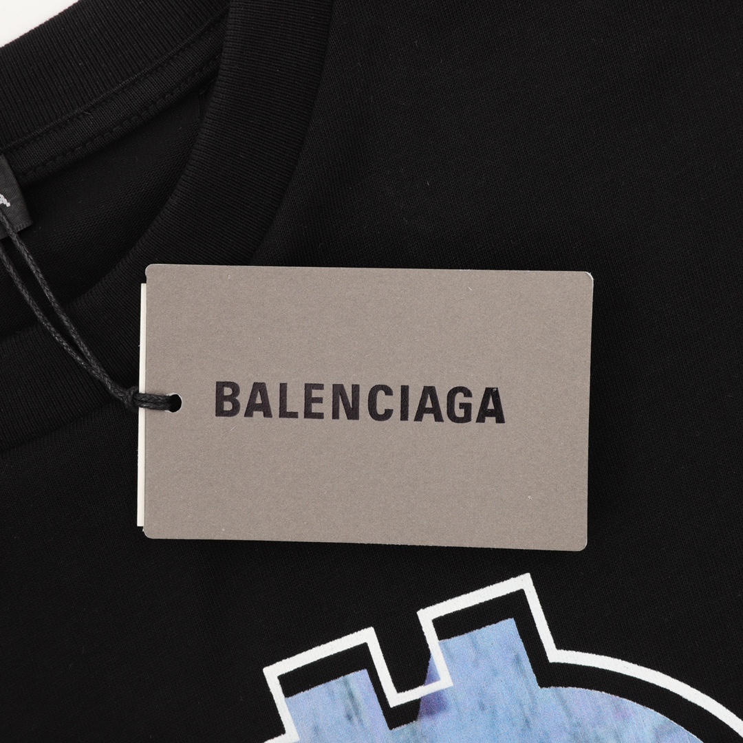 balenciaga/巴黎世家 胸前B字母印花短袖t恤