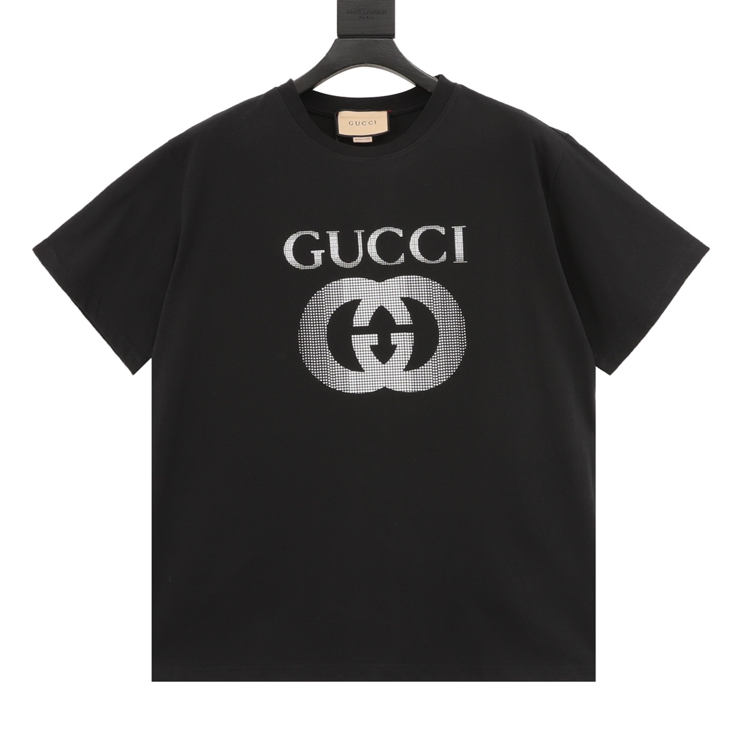 Gucci Odzież T-Shirt Drukowanie Unisex Bawełna Dzianiny Fashion Krótki rękaw