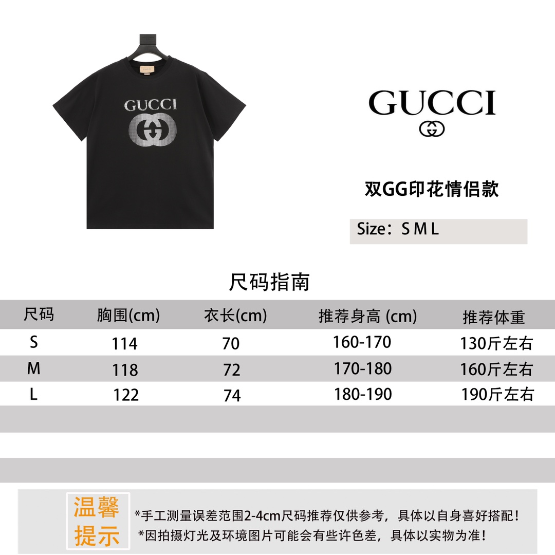 Gucci Comprar
 Ropa Camiseta Impresión Universal para hombres y mujeres Manga corta