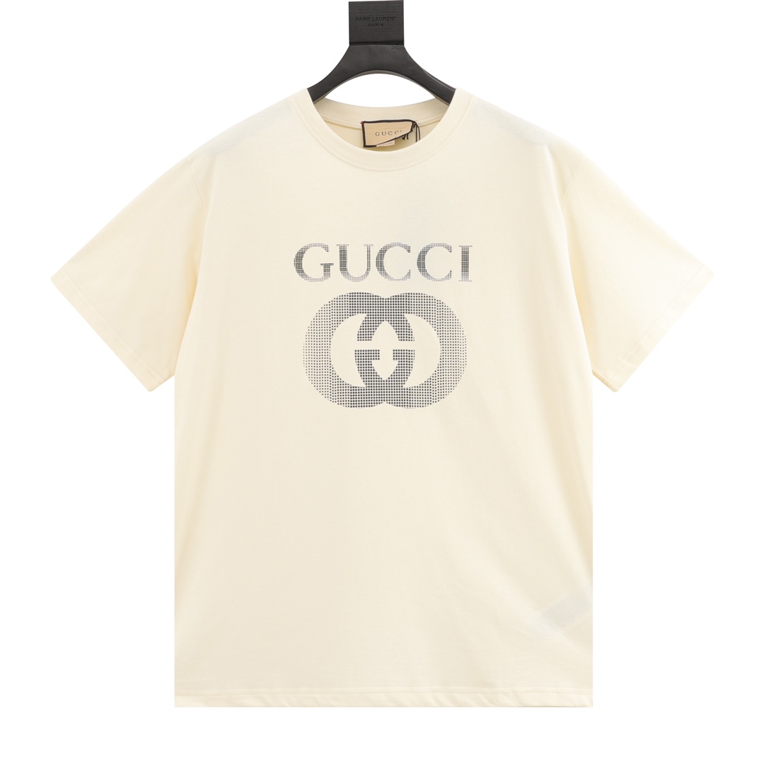 Gucci Odzież T-Shirt Drukowanie Unisex Bawełna Dzianiny Fashion Krótki rękaw
