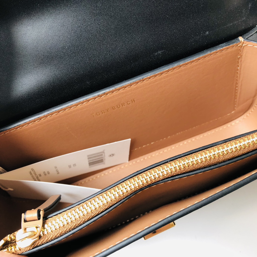Tory Burch ～Tory Burch豆腐包Eleanor系列单肩包 横版小金砖 包袋版型挺括
