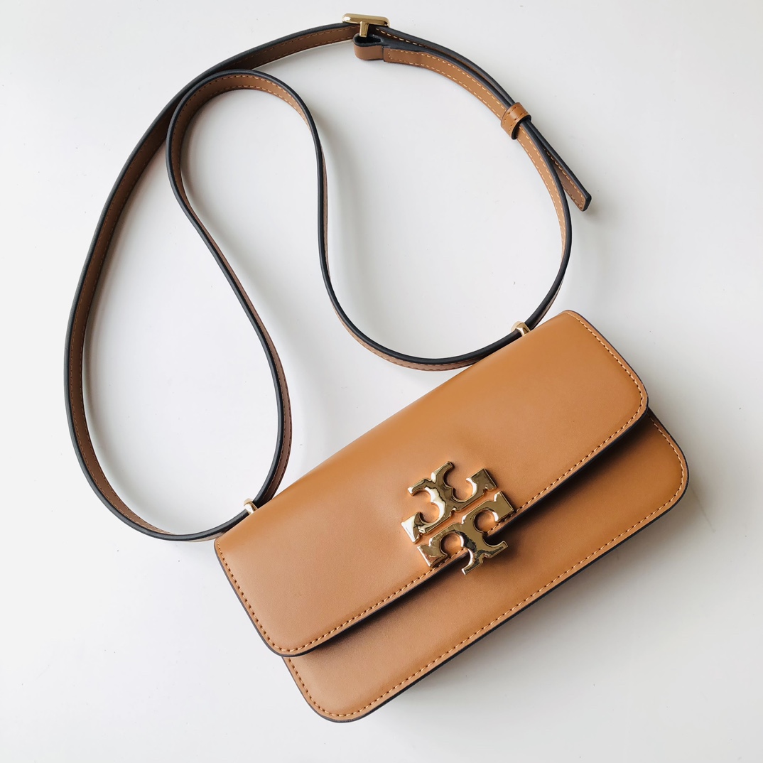 Tory Burch ～Tory Burch豆腐包Eleanor系列单肩包 横版小金砖 包袋版型挺括