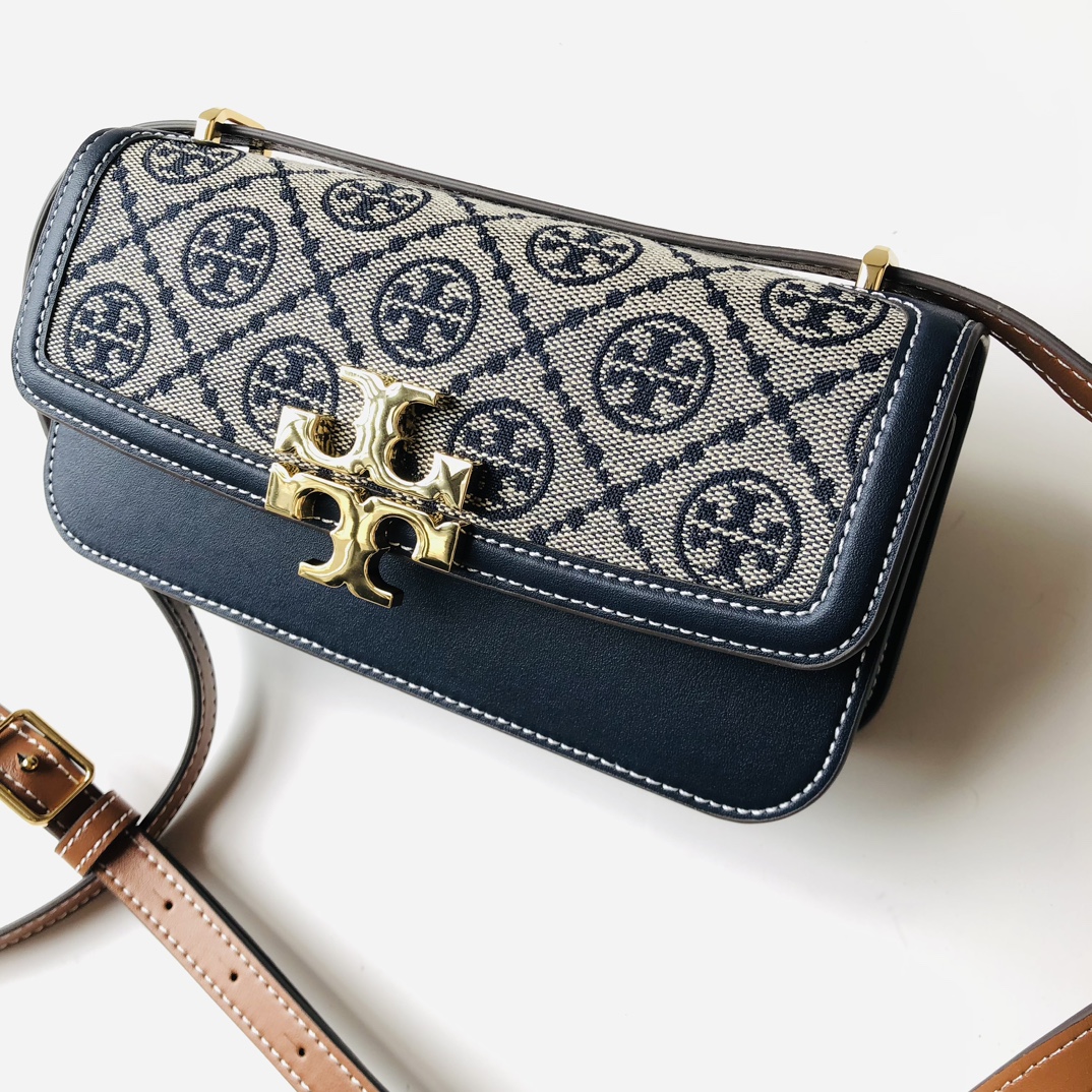 Tory Burch ～Tory Burch豆腐包Eleanor系列单肩包 横版小金砖 包袋版型挺括