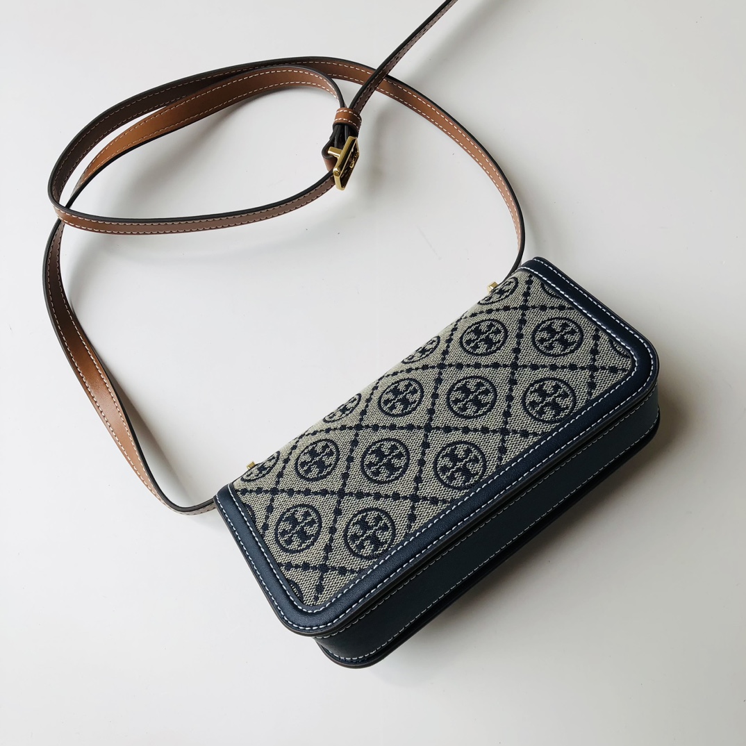 Tory Burch ～Tory Burch豆腐包Eleanor系列单肩包 横版小金砖 包袋版型挺括