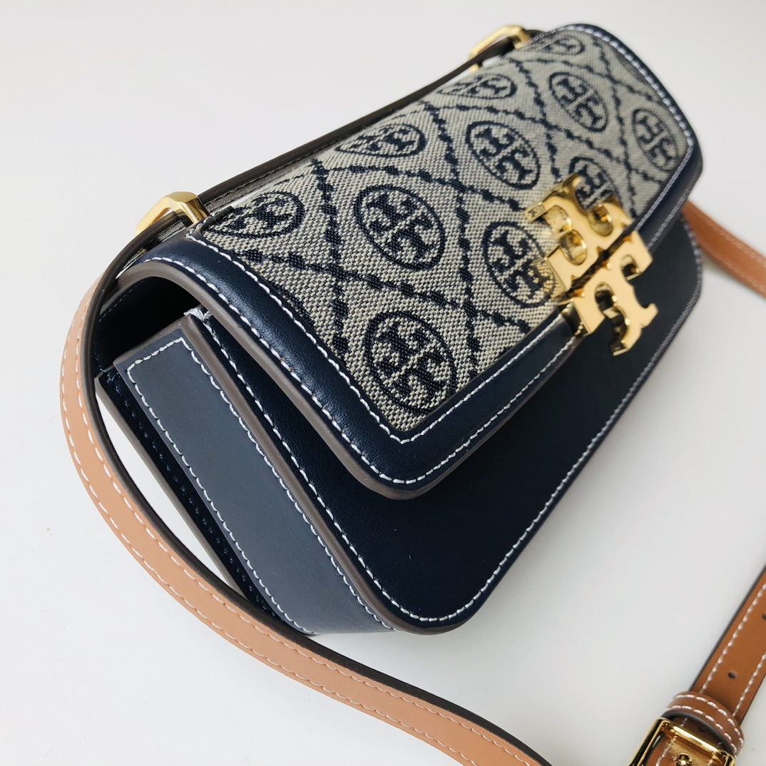 Tory Burch ～Tory Burch豆腐包Eleanor系列单肩包 横版小金砖 包袋版型挺括