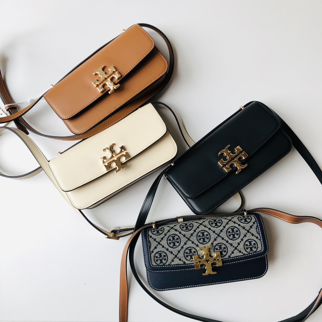 Tory Burch ～Tory Burch豆腐包Eleanor系列单肩包 横版小金砖 包袋版型挺括
