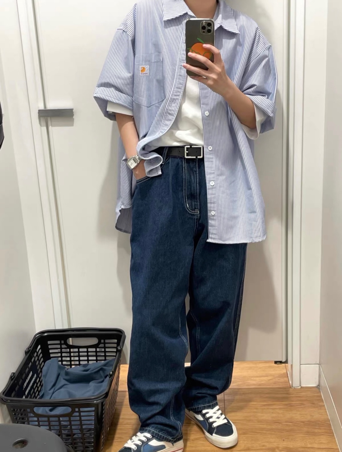 Carhartt Kahart Blue Jacket Size Guide: M-XL Measurements in cm. - 图片 7