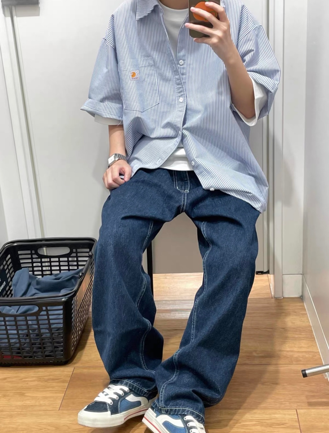 Carhartt Kahart Blue Jacket Size Guide: M-XL Measurements in cm. - 图片 8