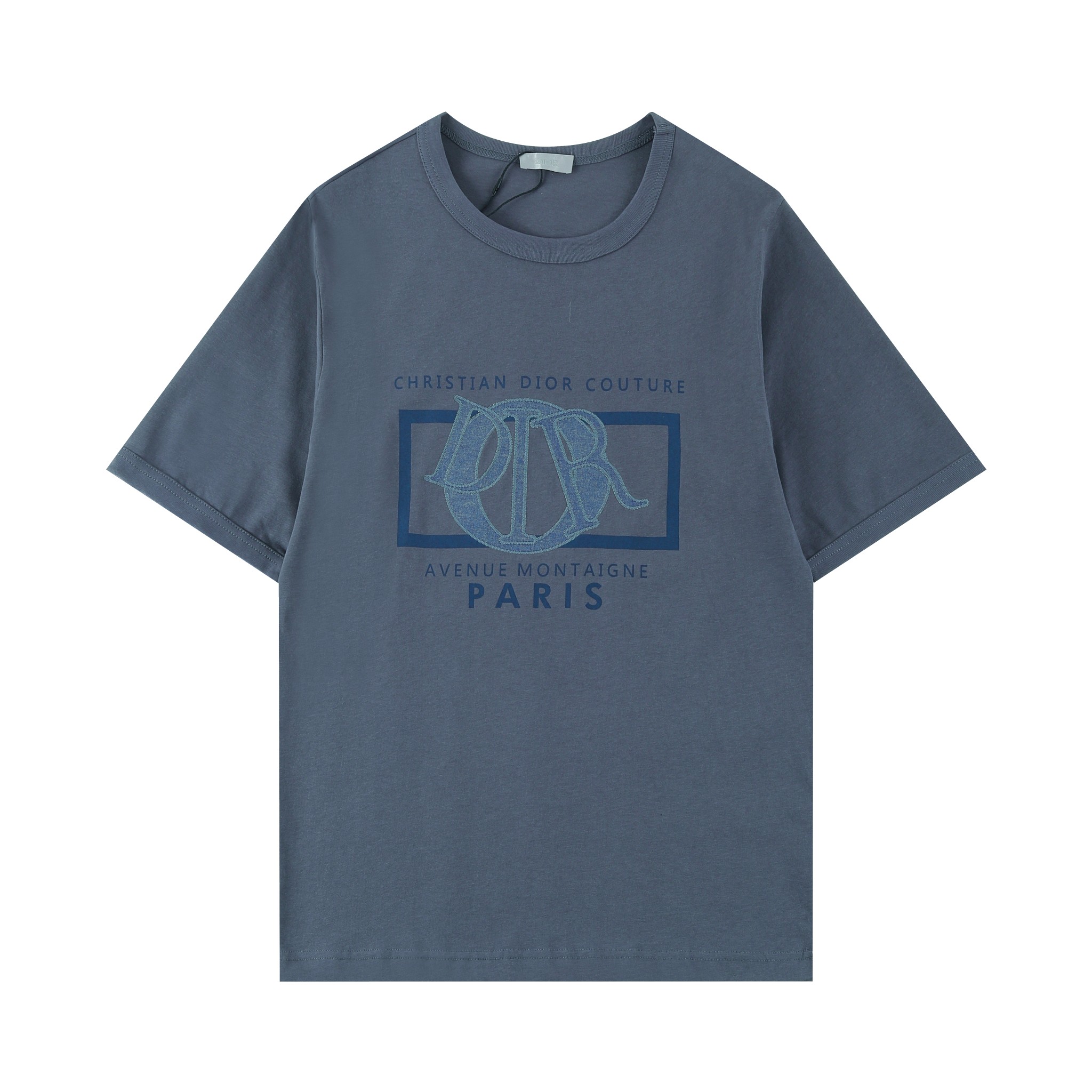 DIO Di * 2024SS Camiseta de manga corta de primavera y verano nuevo estilo, parche con logo de letra bordado, con tecno…