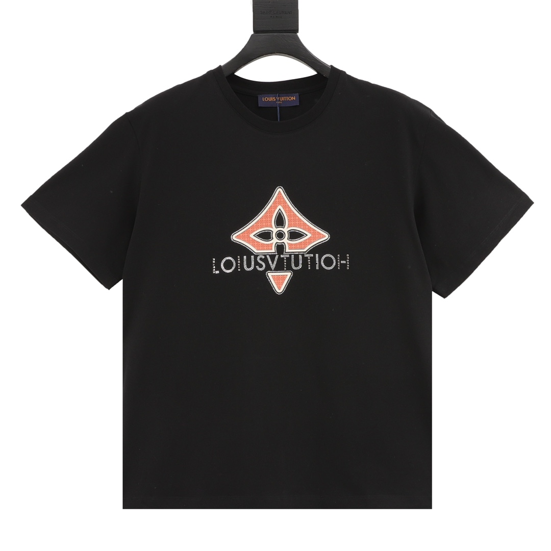 Louis Vuitton Ropa Camiseta Réplica de calidad AAA
 Bordado Algodón Tejidos Tejido Manga corta