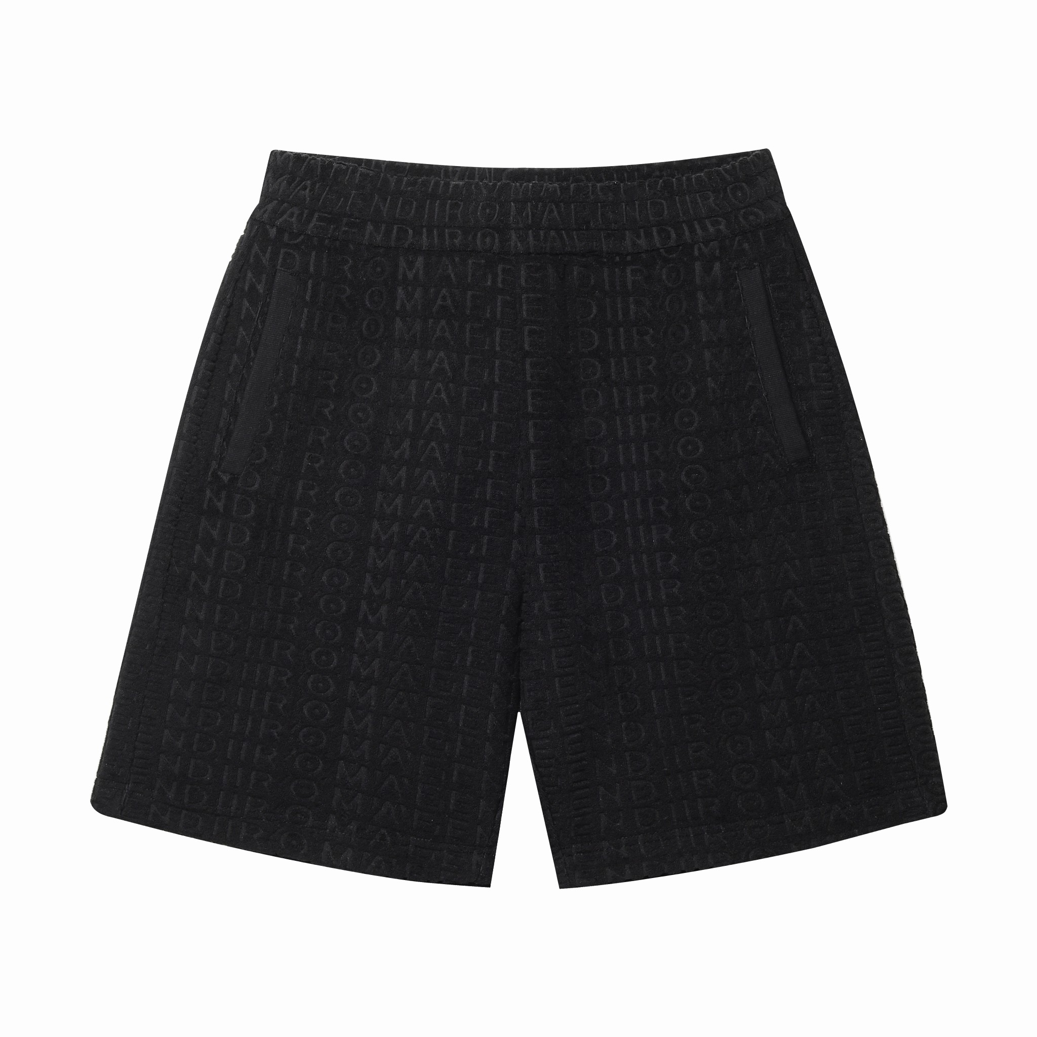 FEND Fen*2024SS primavera/verano pantalones cortos nuevos, patrón jacquard con logo Fend Roma, cordón metálic…