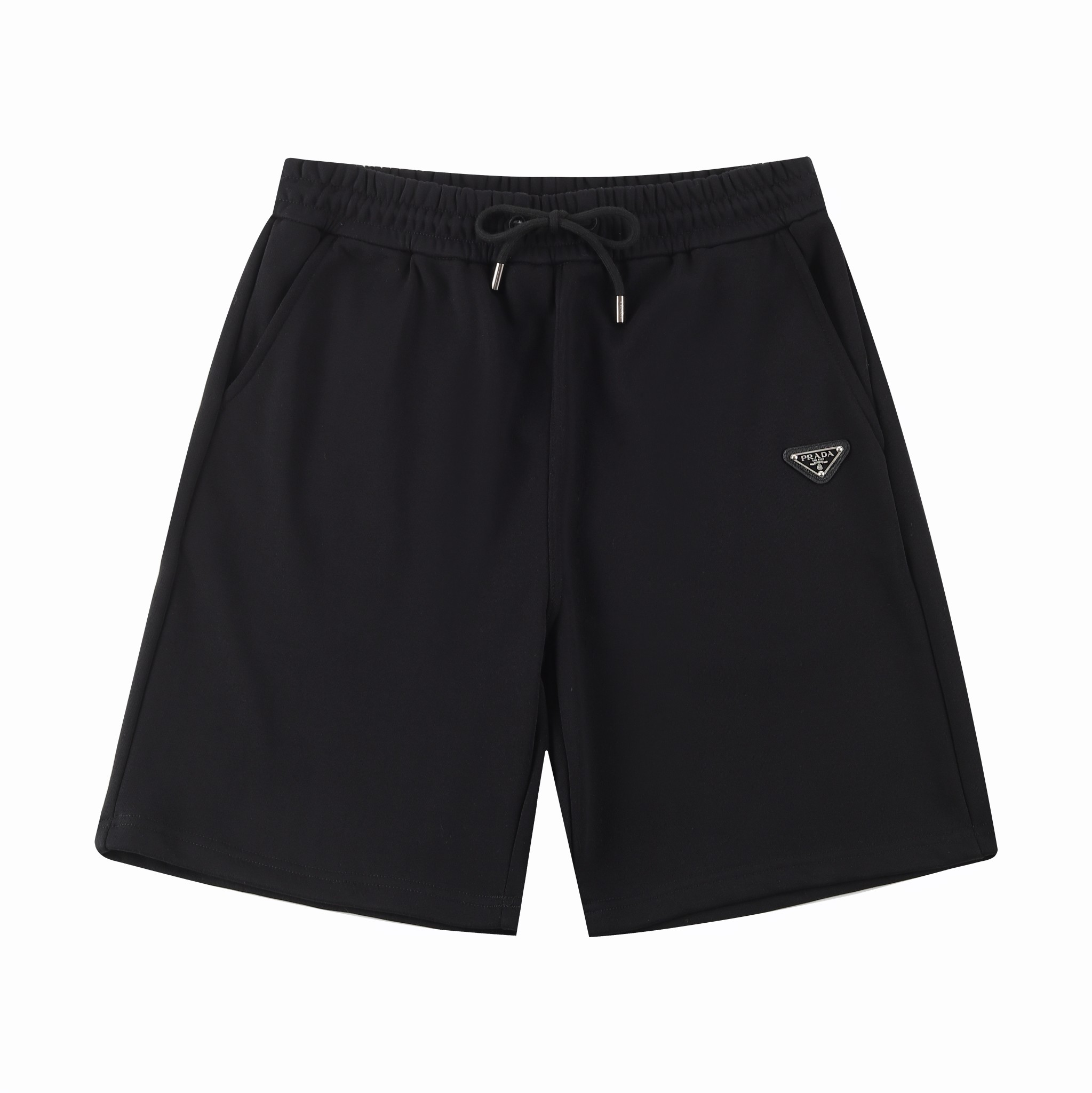 PRAD Prada*2024SS primavera-verano pantalones cortos nuevos, adorno triangular en el frente, espalda con bolsillo de te…