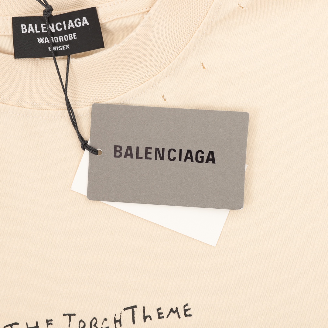 balenciaga/巴黎世家 乐谱印花圆领短袖