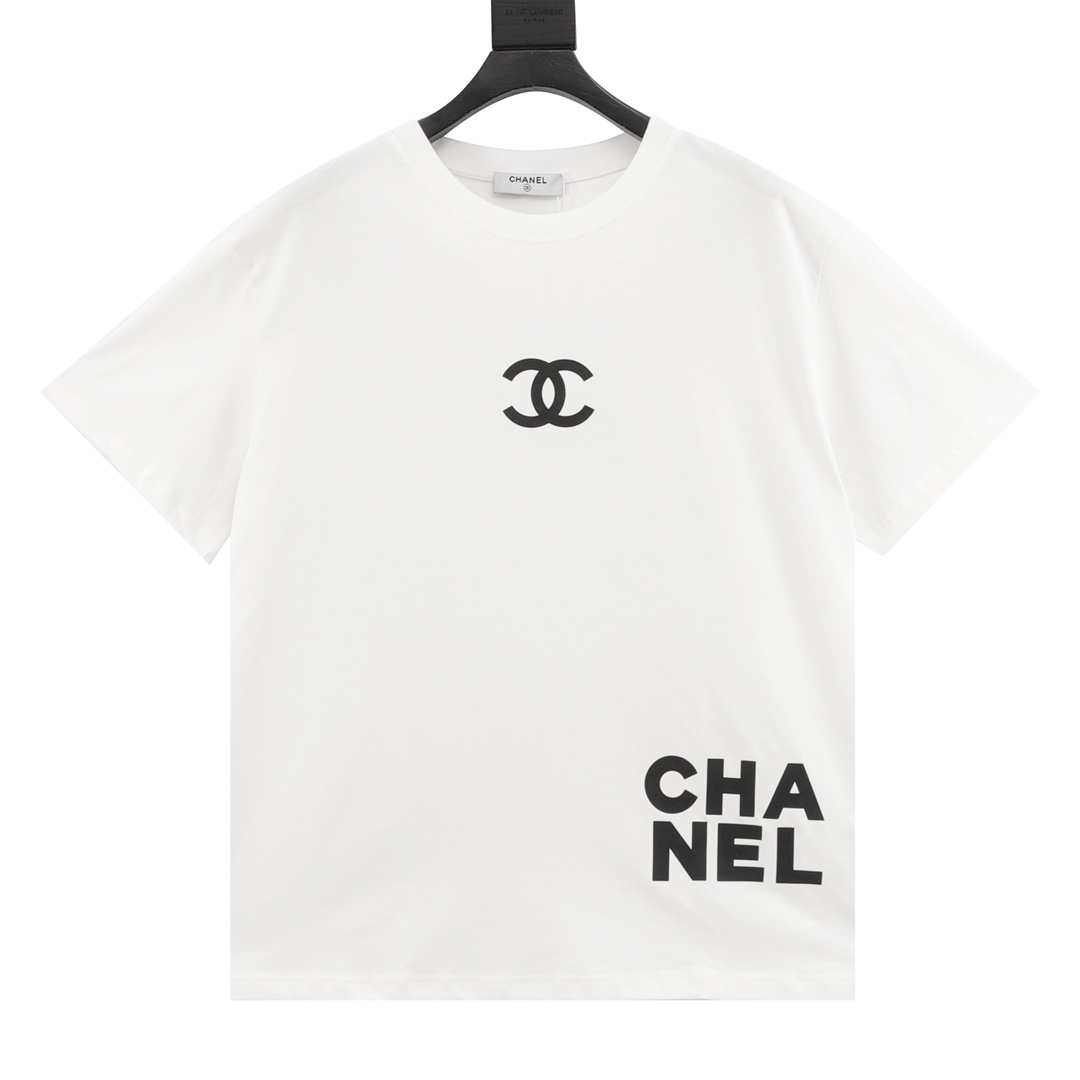 Chanel Ropa Camiseta Impresión Algodón de punto Tejido Colección verano Manga corta