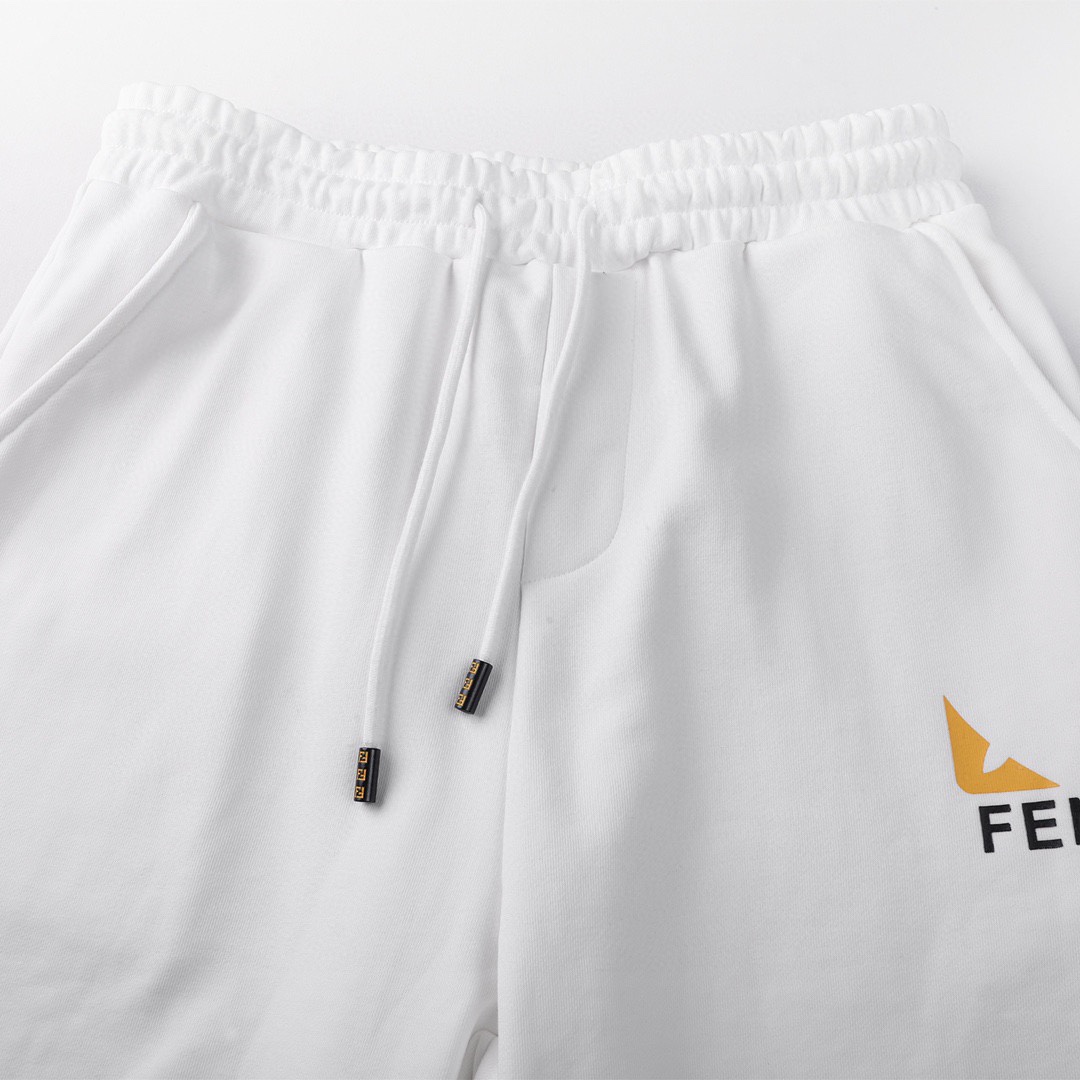 芬迪/Fendi 夏季新款 怪兽眼睛印花字母压胶休闲短裤