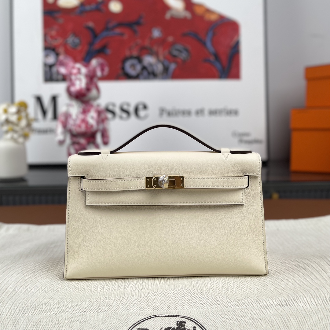 Hermes Kelly Bolsas Sacos de corpo cruzado & Ombro Branco Mini