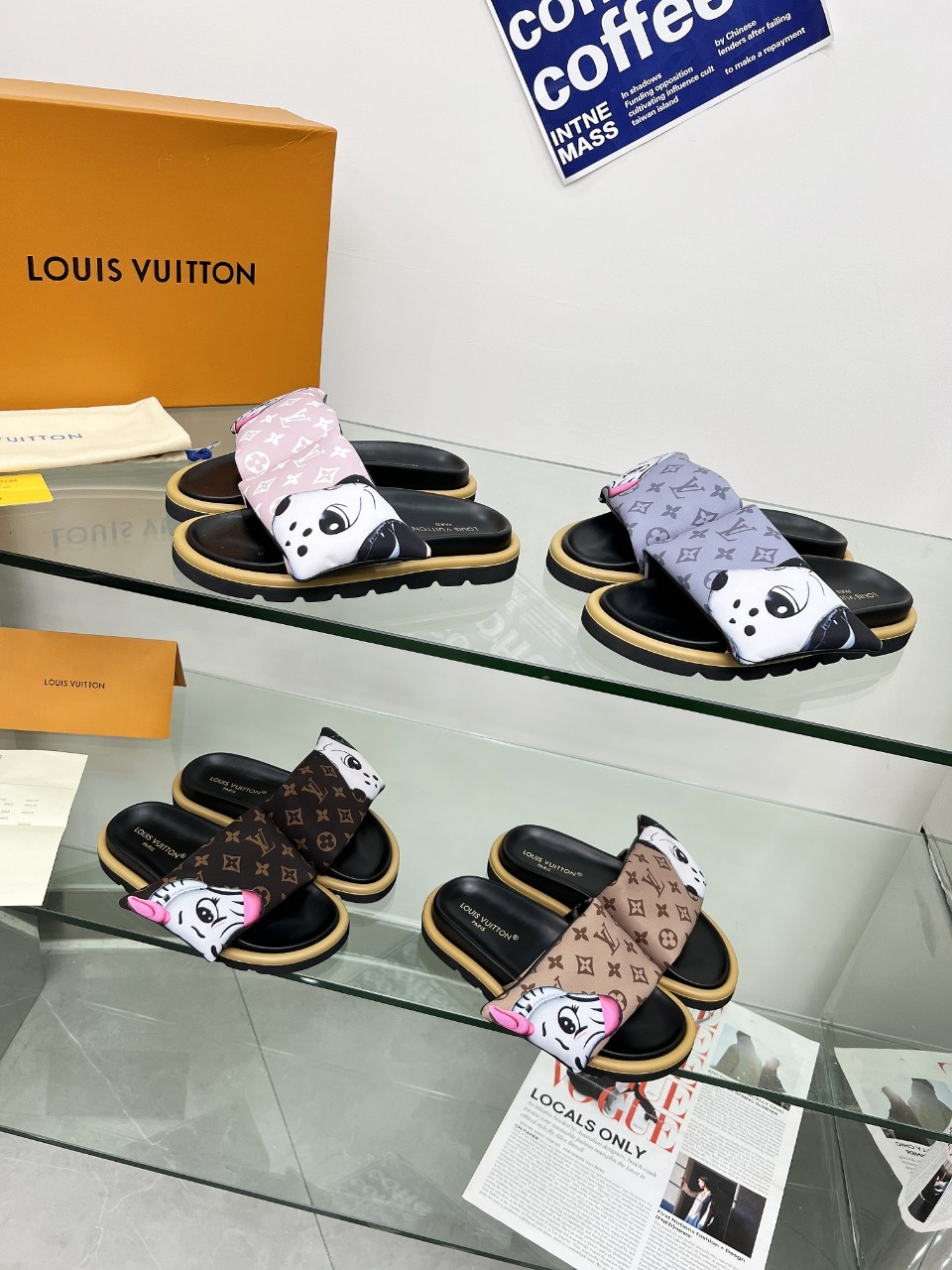 Louis Vuitton Schoenen Pantoffels Unisex Zijde Lentecollectie Fashion