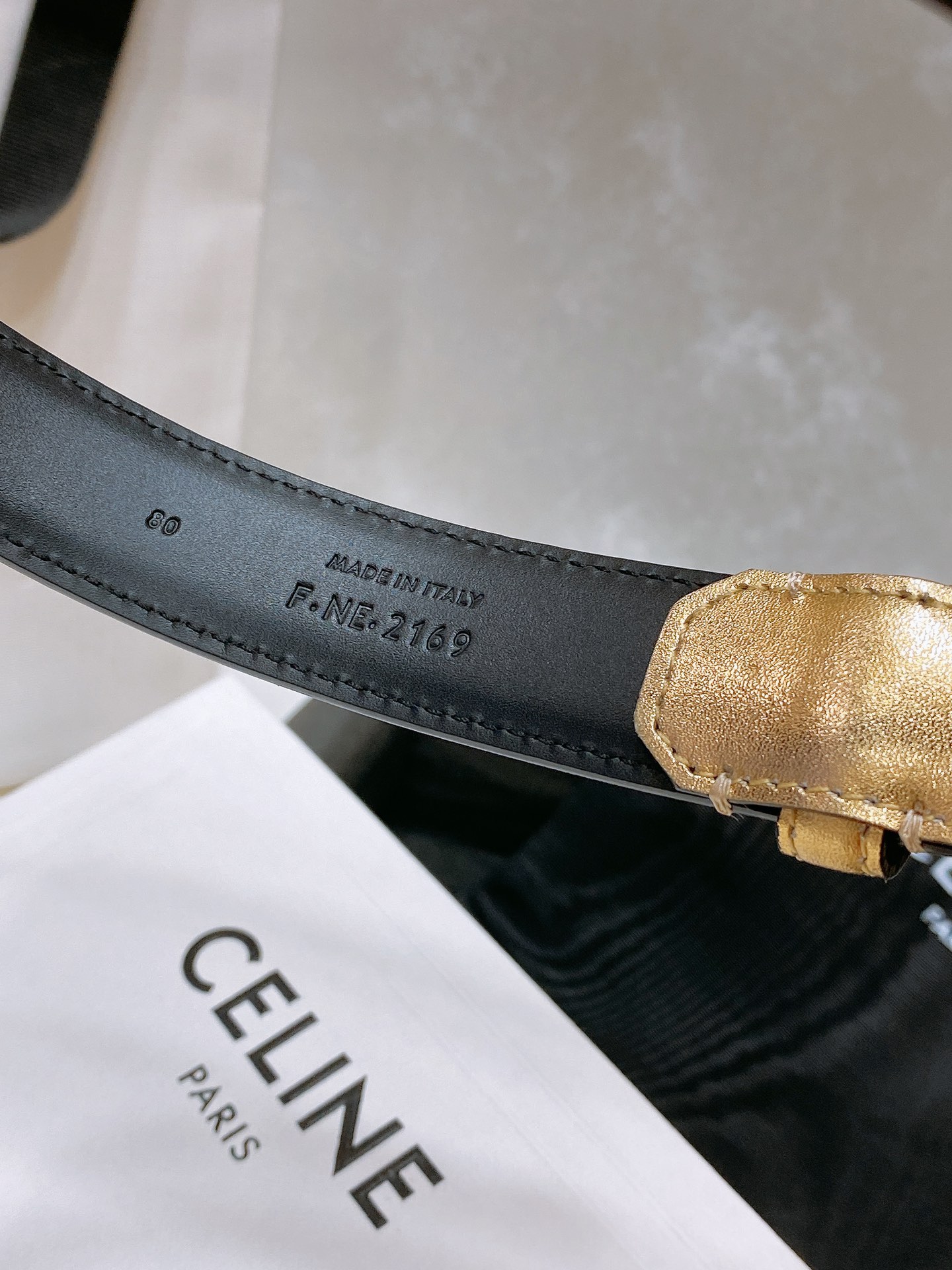 [Celine Belts] Sailin celine24 medium TRIOMPHETAURILLON leather belt TAURIL