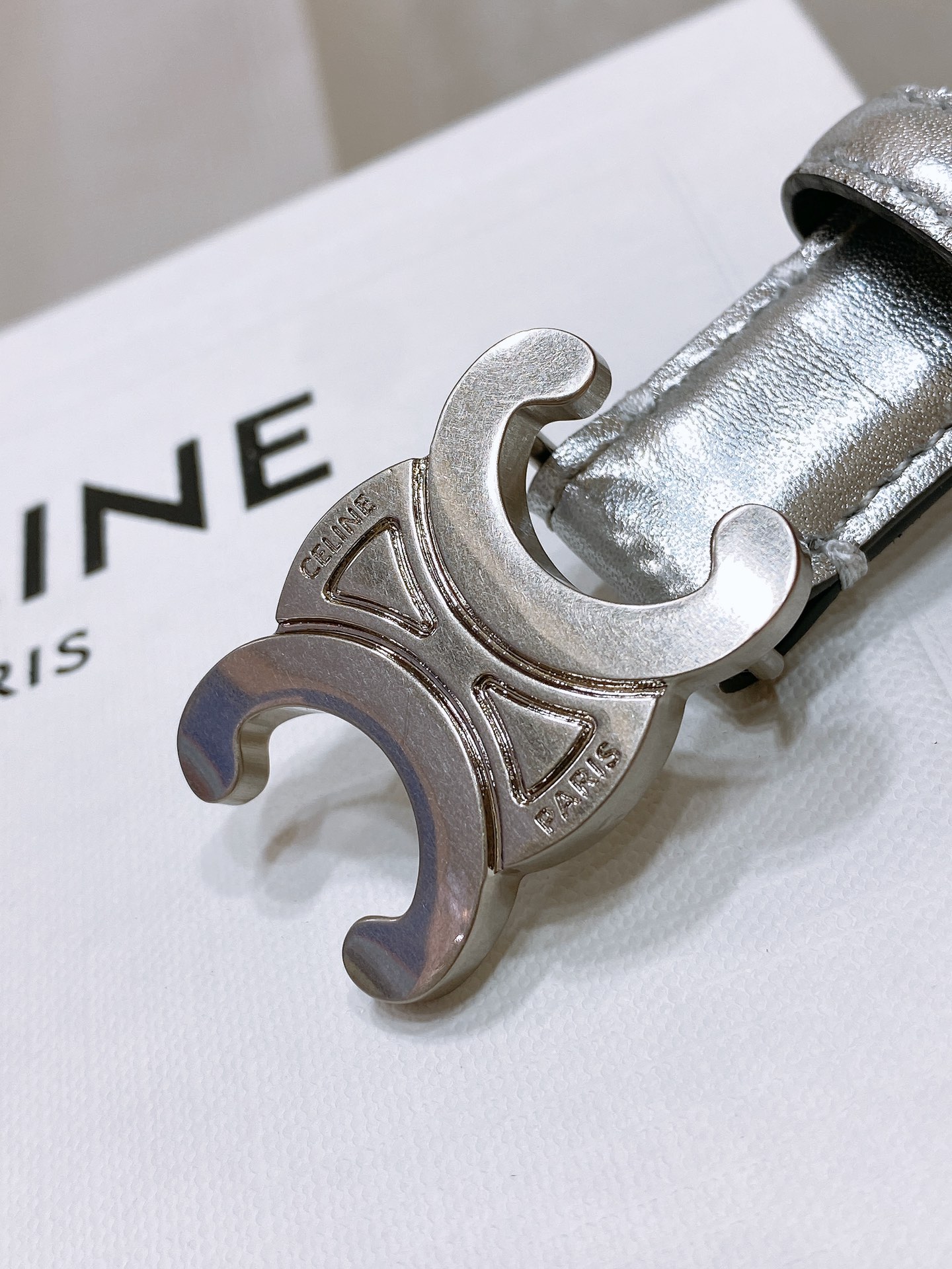 [Celine Belts] Sailin celine24 small TRIOMPHETAURILLON leather belt TAURILL