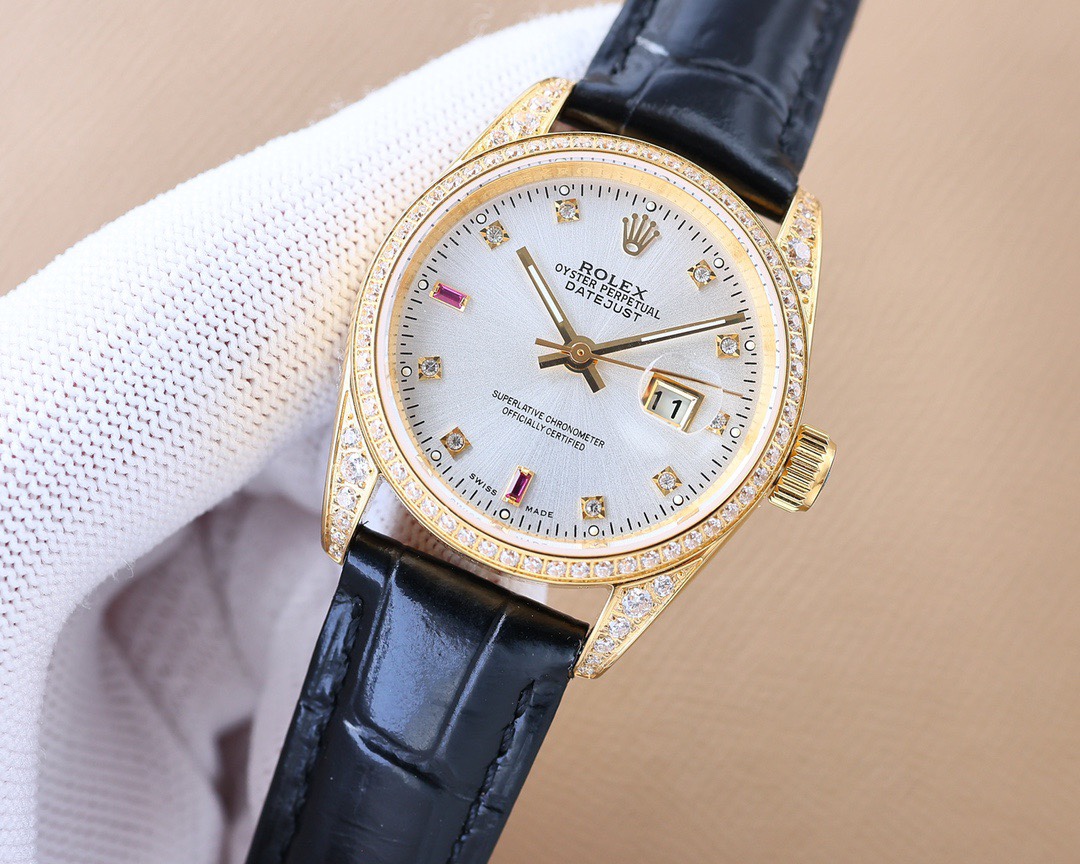 NO:150407,The best goddess must-have for the gold Rolex (log) type ROLEX, elegant and beautiful, pleasing to the eye, equipped with original Japanese imported NH05 automatic machinery zero-repair!  The case is made of 316L stainless steel and has scratch-resistant blue crystal glass. The watch diameter is 32m. It is a passing year on the wrist. It interprets your beauty. It is so simple, top quality,, rolex19860909金 劳力士（日志）型ROLEX最佳女神必备款,优雅美艺养眼吸睛,配备日本原装进口NH05自动机械零返修！表壳采用316L精钢材质打造而成、抗刮损蓝水晶玻璃,表径32m,腕间流年,诠释你的美,如此简单,顶级 精品,,,rolex,Watch