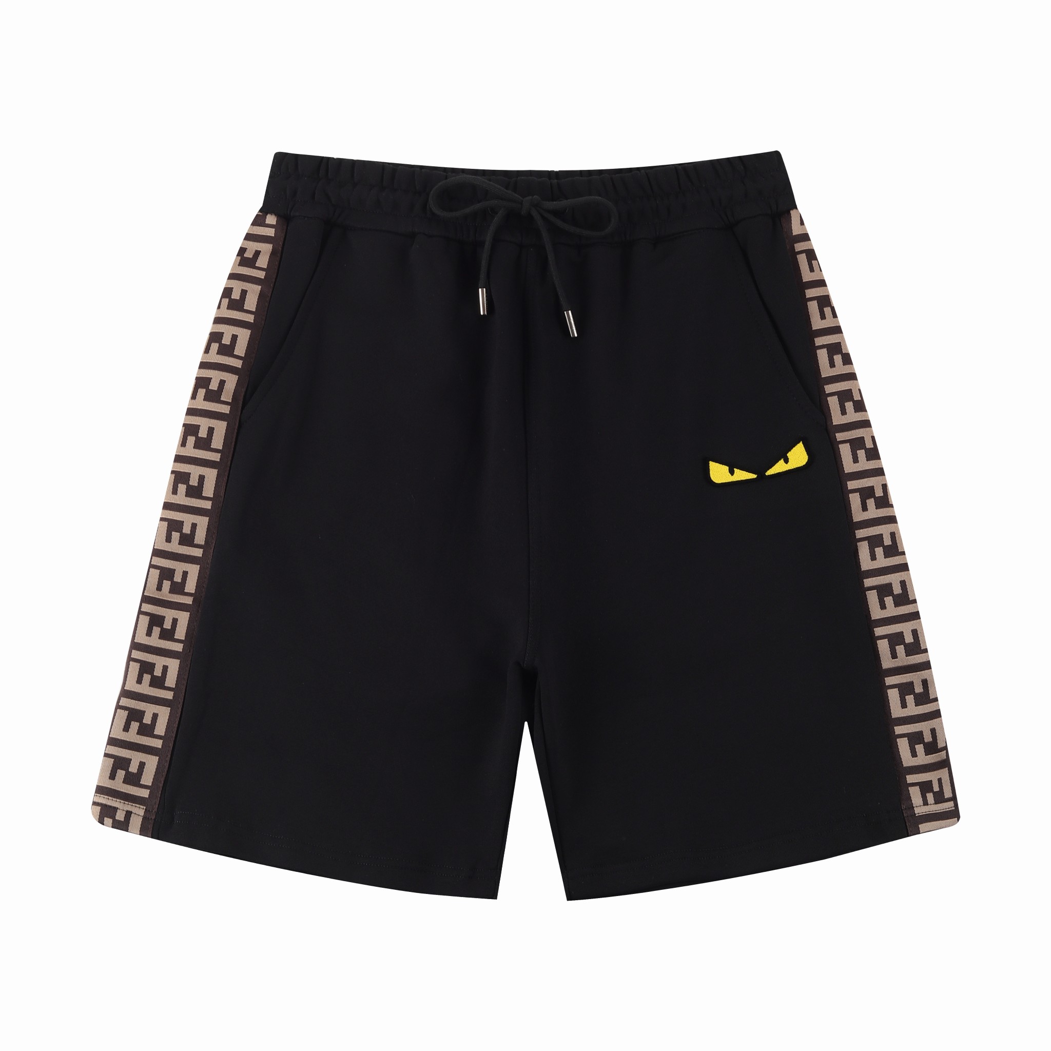 FEND Fen* 2024SS pantalones cortos de primavera/verano nuevos, bordado de cepillo de dientes con ojo de peque…