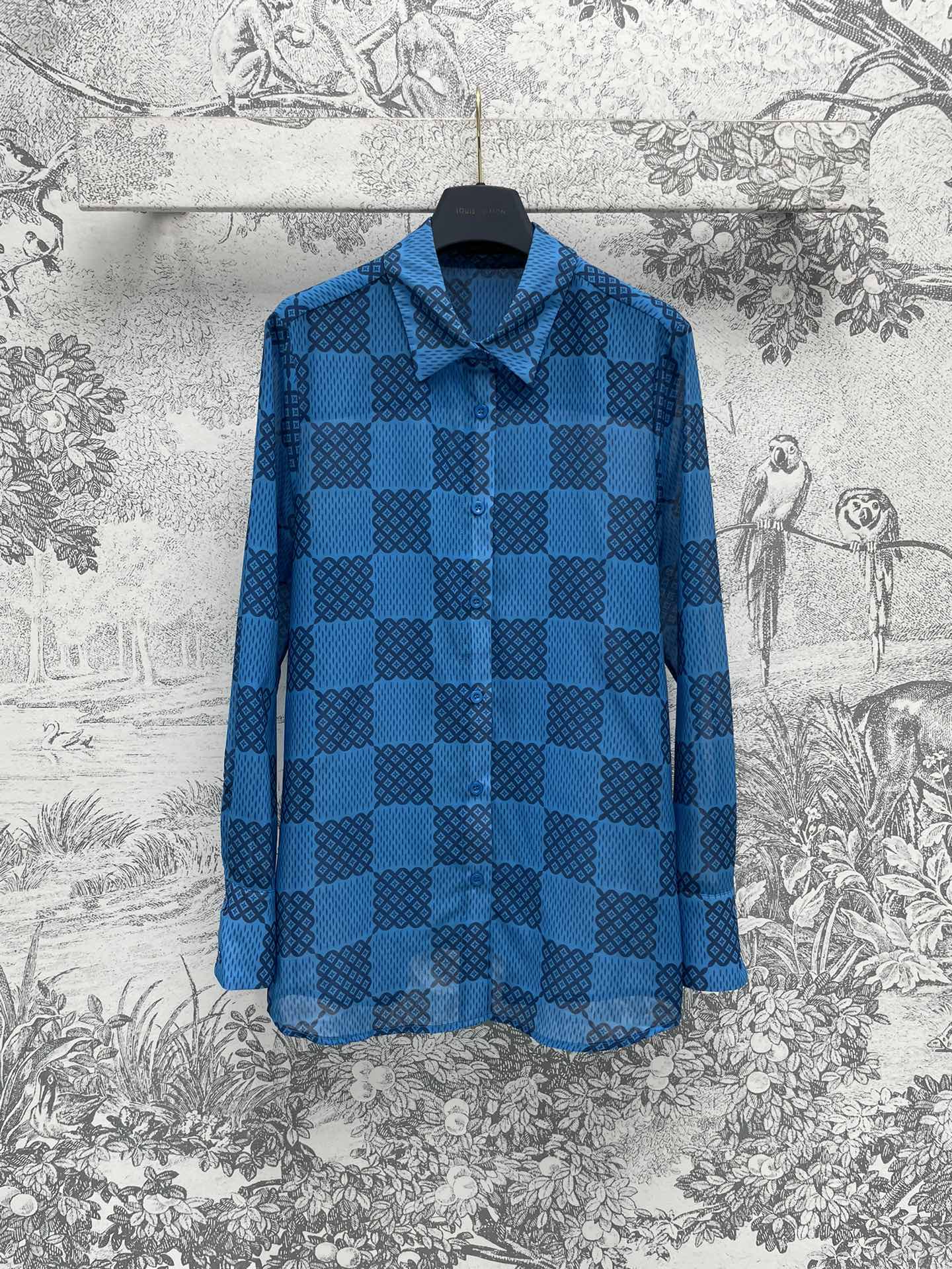 Replica Best
 Louis Vuitton Clothing Shirts & Blouses Blue Printing Spring/Summer Collection