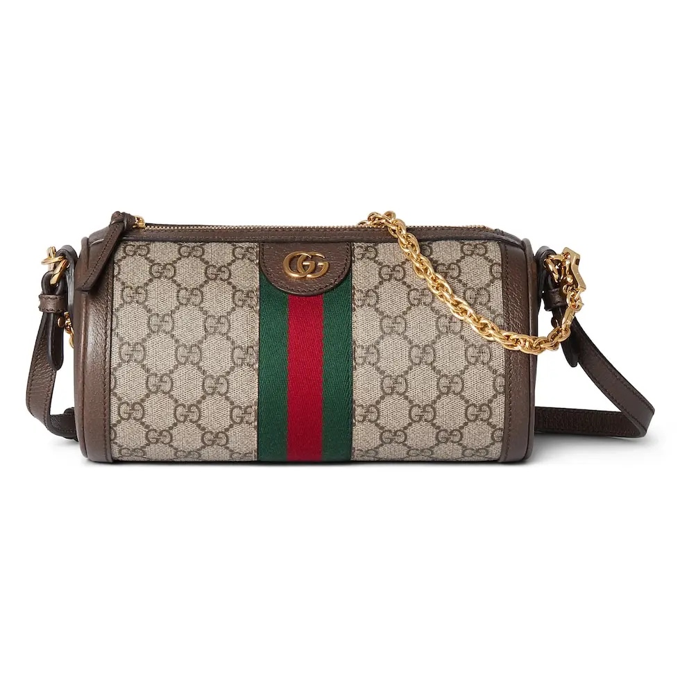 Cómo empezar a vender réplica
 Gucci GG Supreme Bolsos cruzados y bandoleras Beige Marrón Oro Verde Rojo Lona Algodón