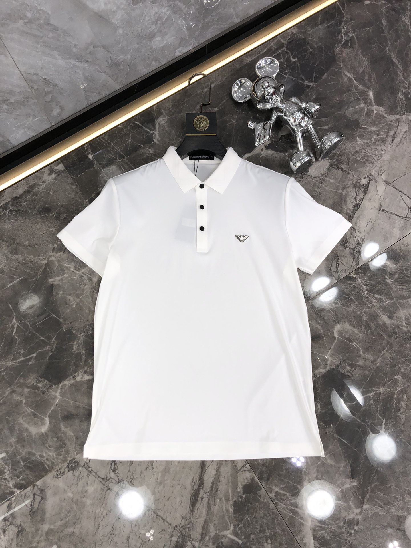 Armani Clothing Polo T-Shirt White Summer Collection Short Sleeve